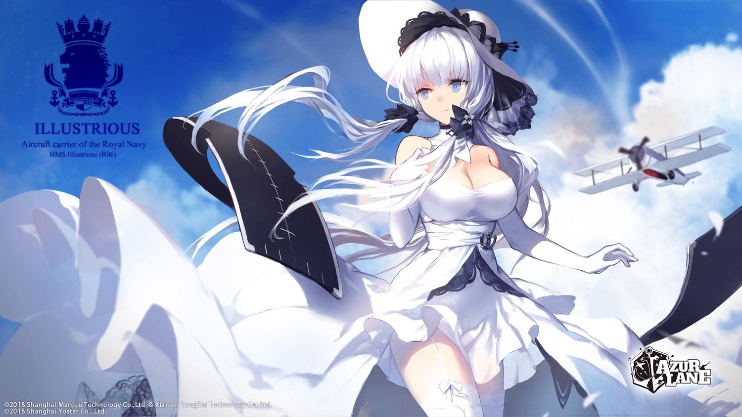 swd3e2 azur lane illustrious (azur lane) cleavage dress