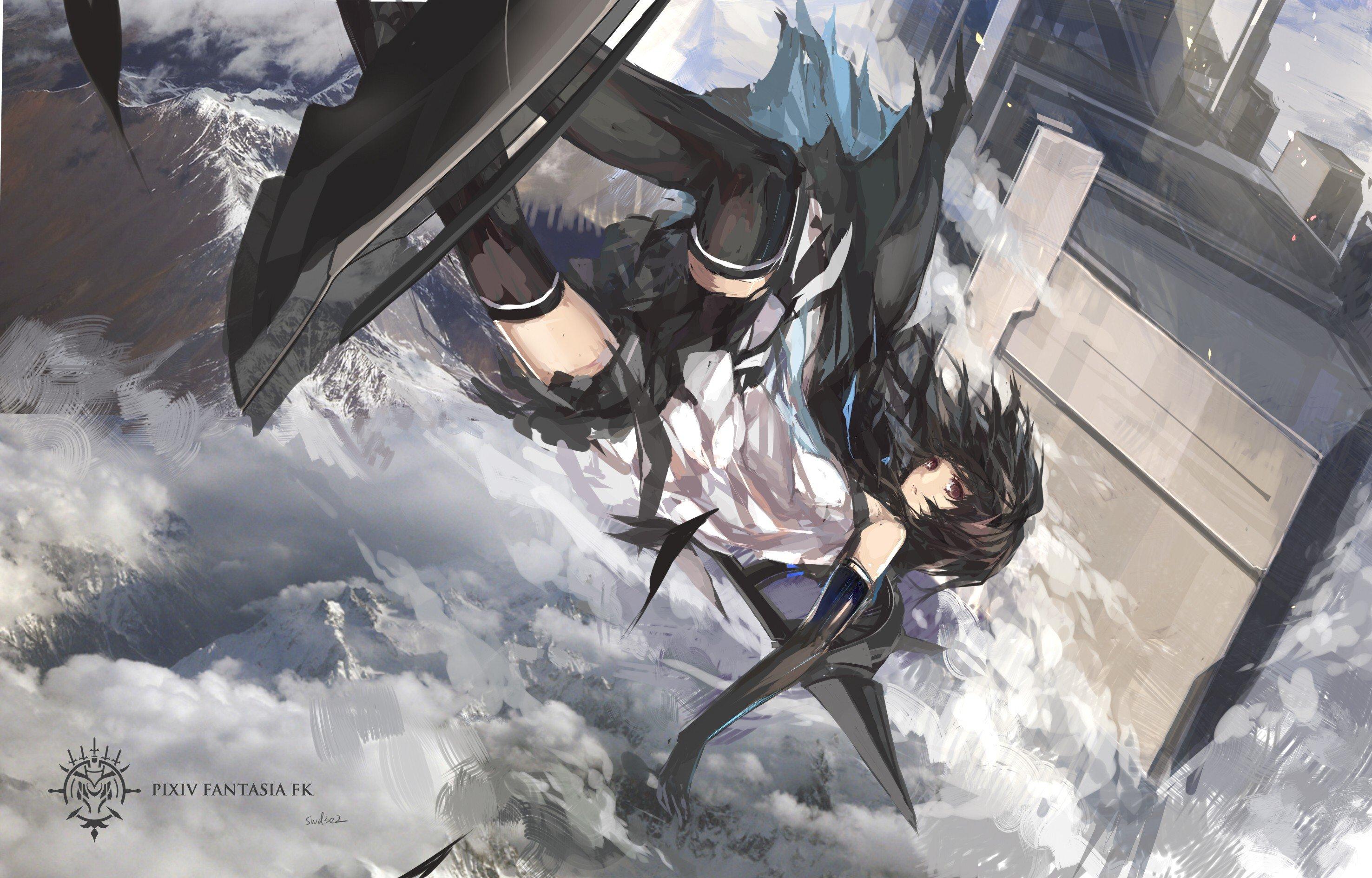 Pixiv Fantasia, Swd3e2, Long Hair, Skirt, Thigh Highs
