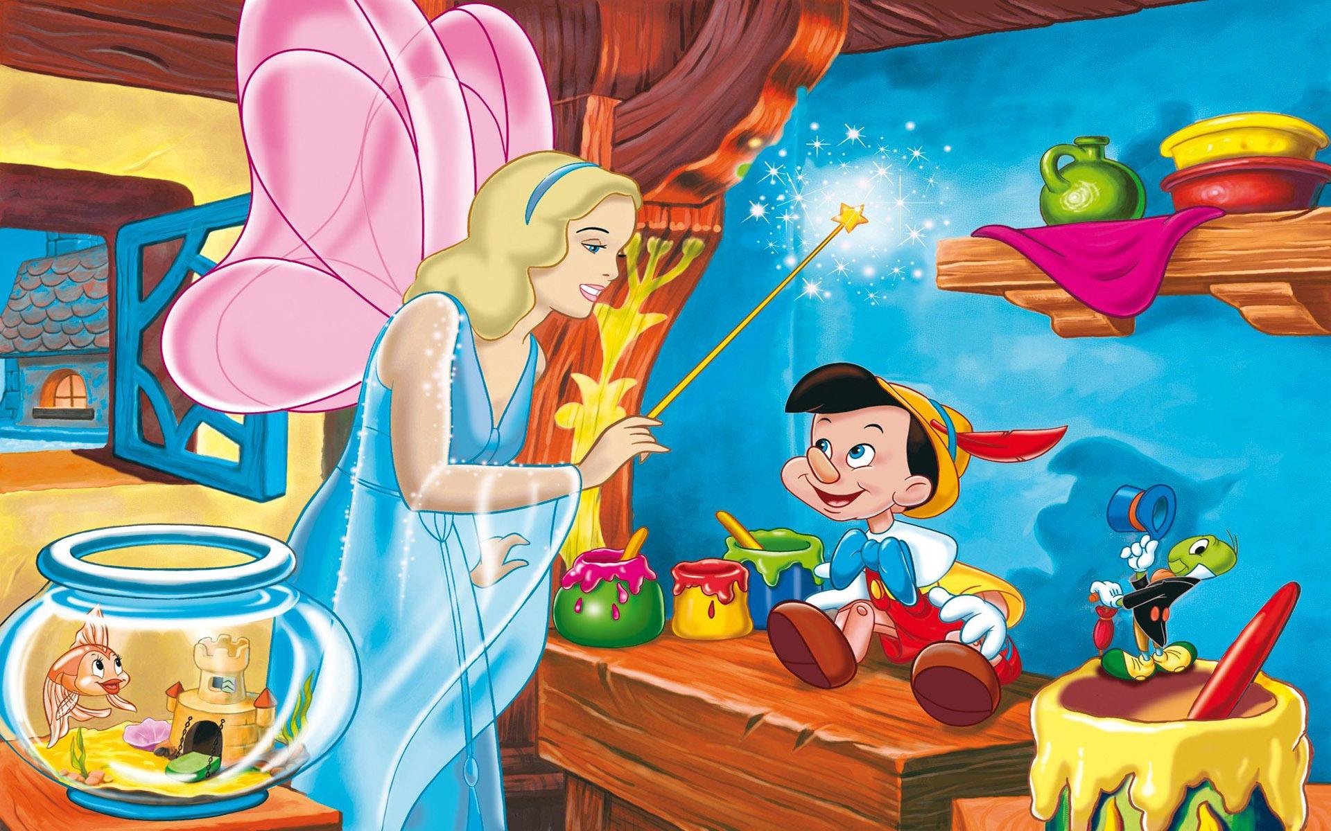 Pinocchio Jiminy Cricket And Fairy Cartoon Comedy Art Photo