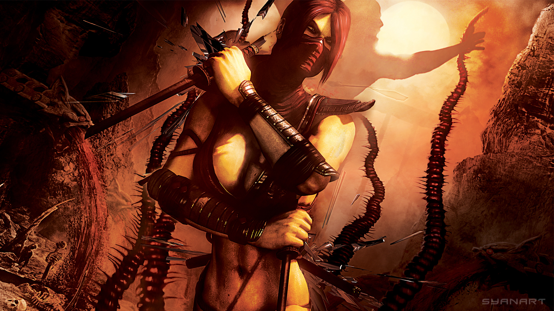 Mortal Kombat 9 Skarlet Wallpaper SyanArt Station