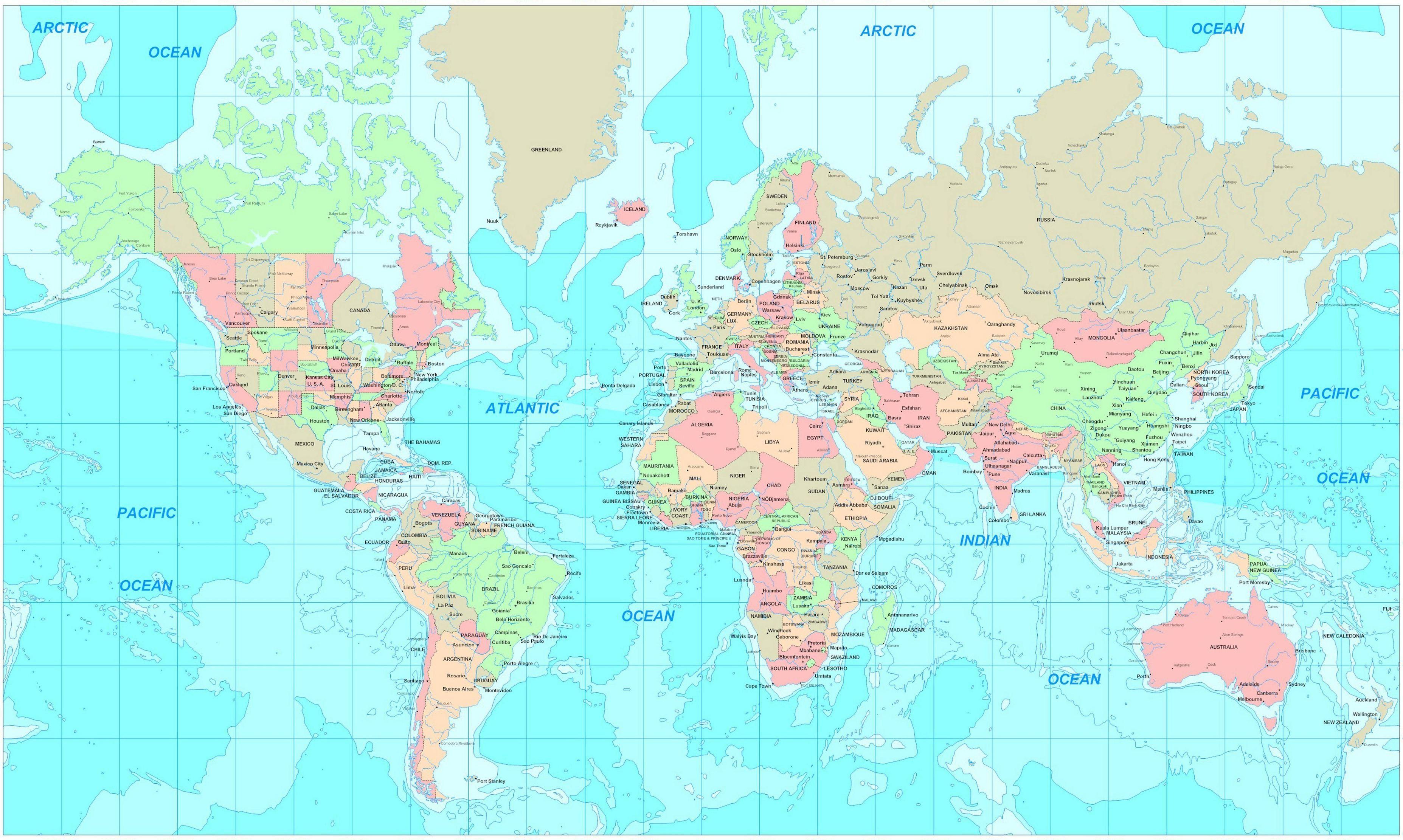World Map Wallpaper High Resolution. World map wallpaper, Cool world map, New world map