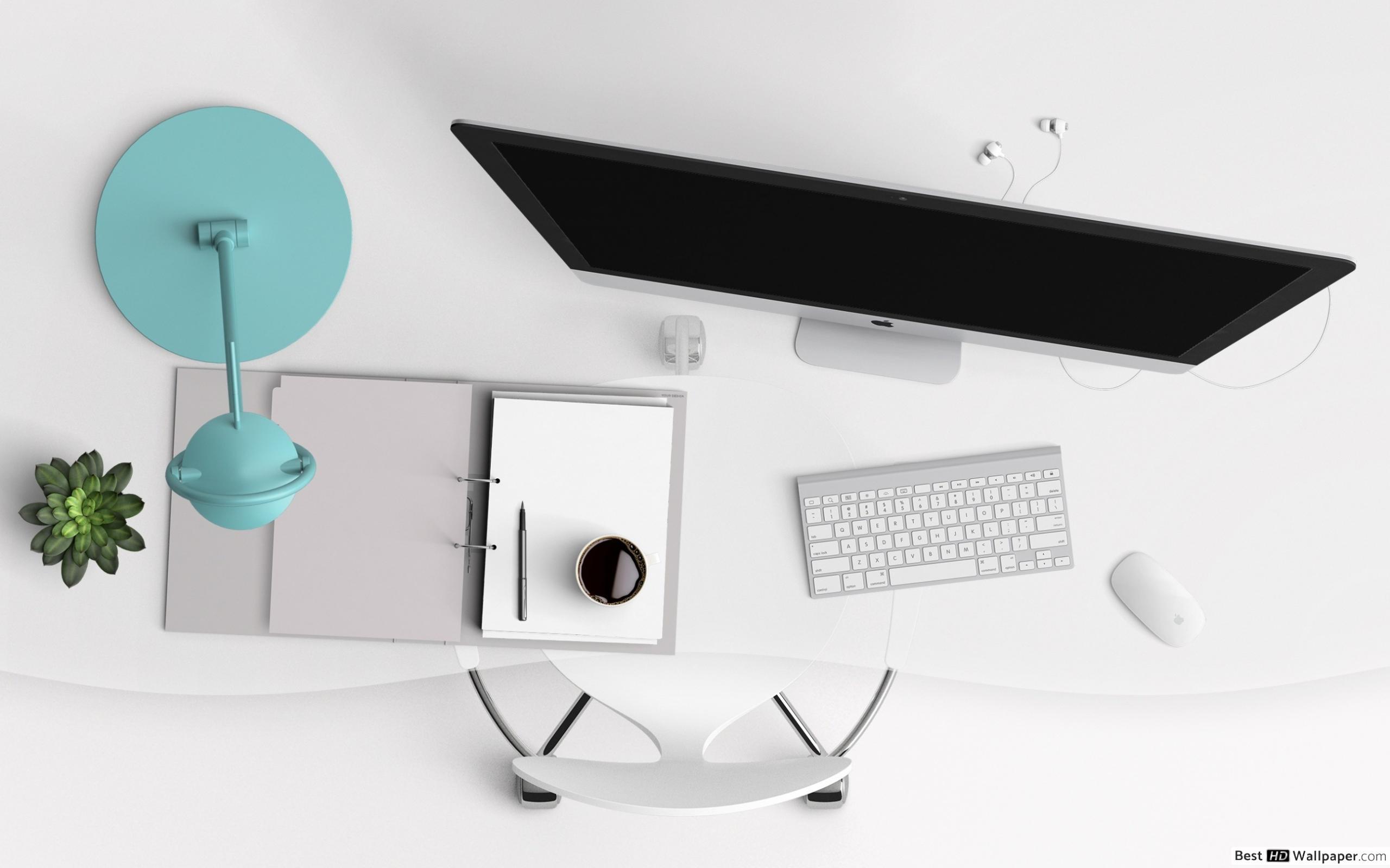 Apple Computer Desk HD wallpaper download