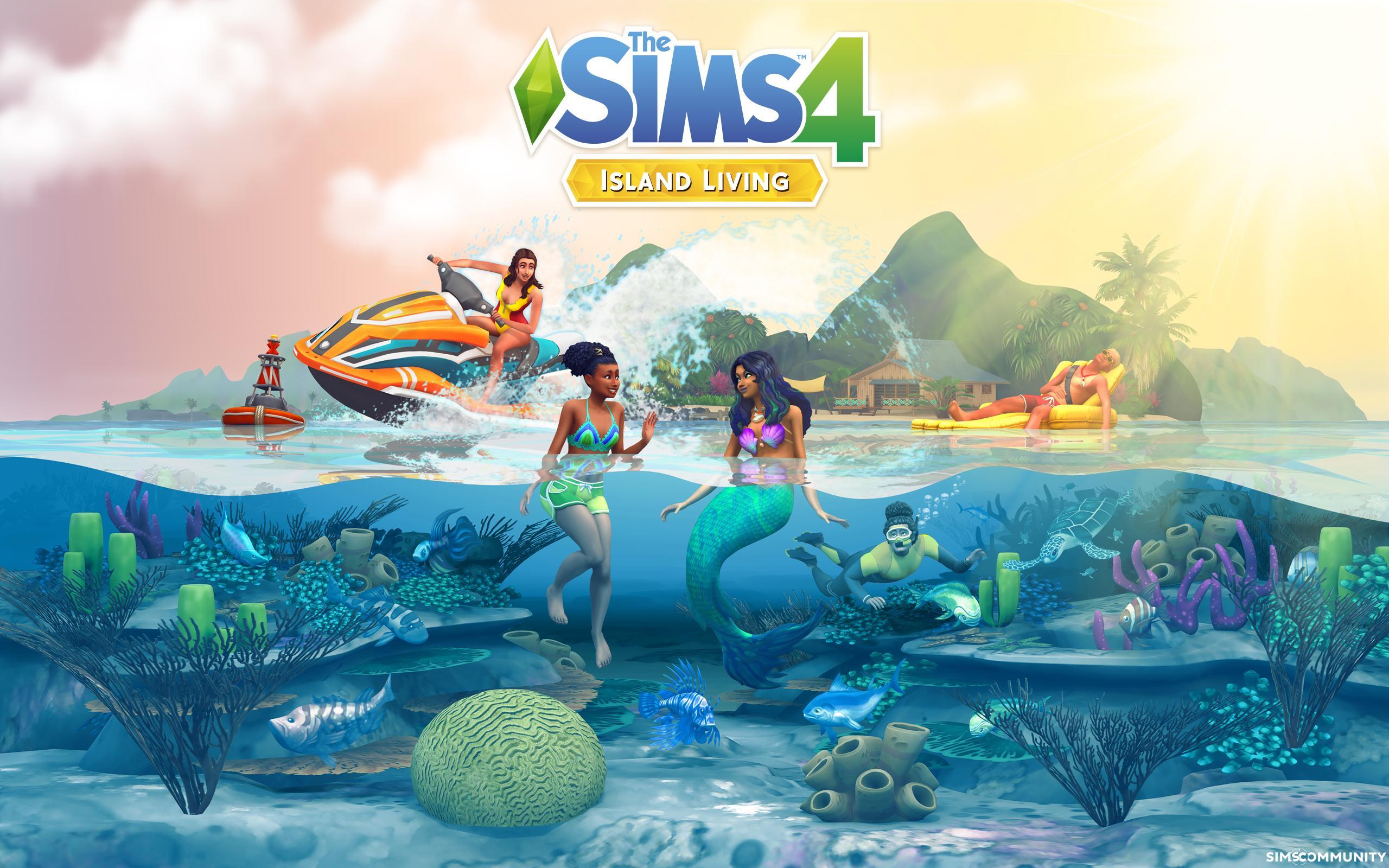 The Sims 4 Island Living: Desktop and Smartphone Wallpaper