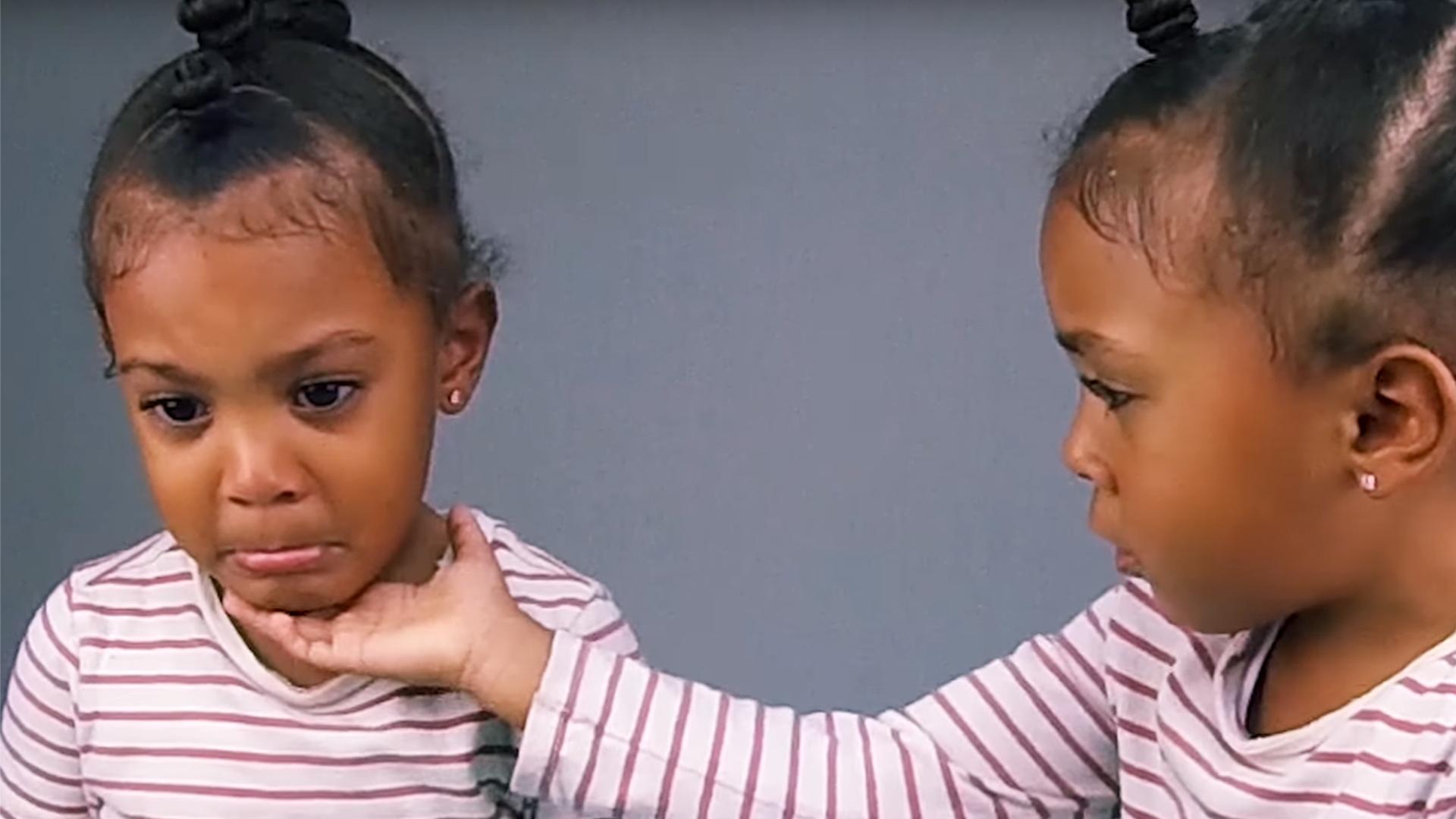 Watch the reaction when these adorable twins find out who is