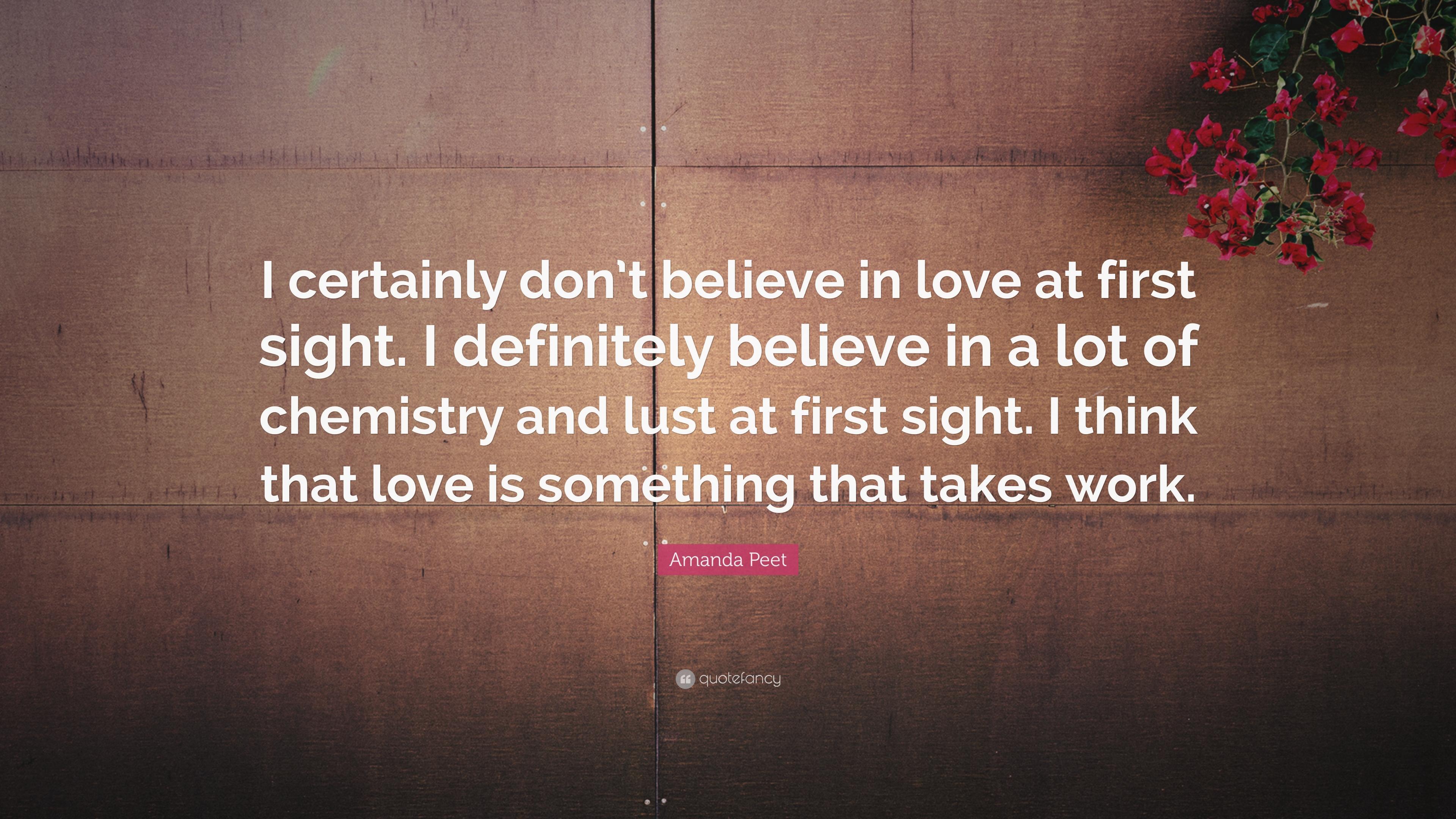 Amanda Peet Quote: “I certainly don't believe in love at