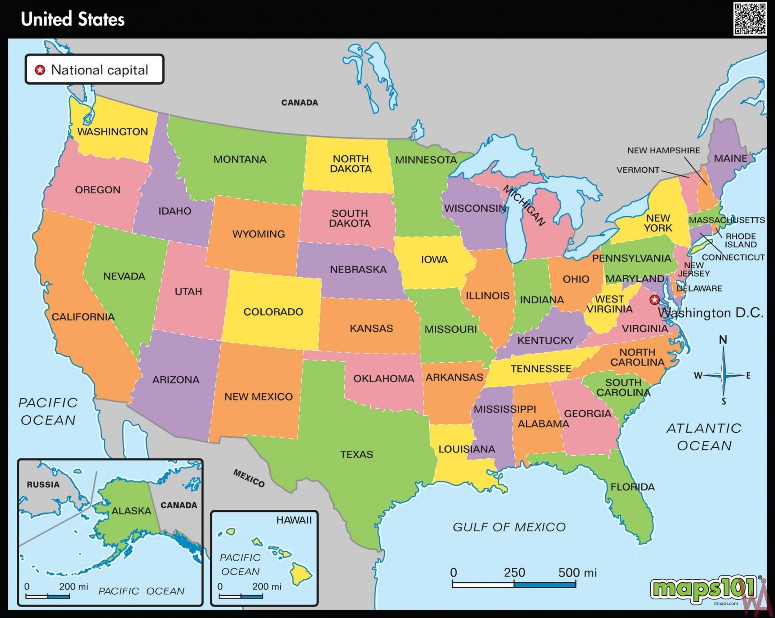 Hd Wallpaper Large State Map Of The Us Map Of
