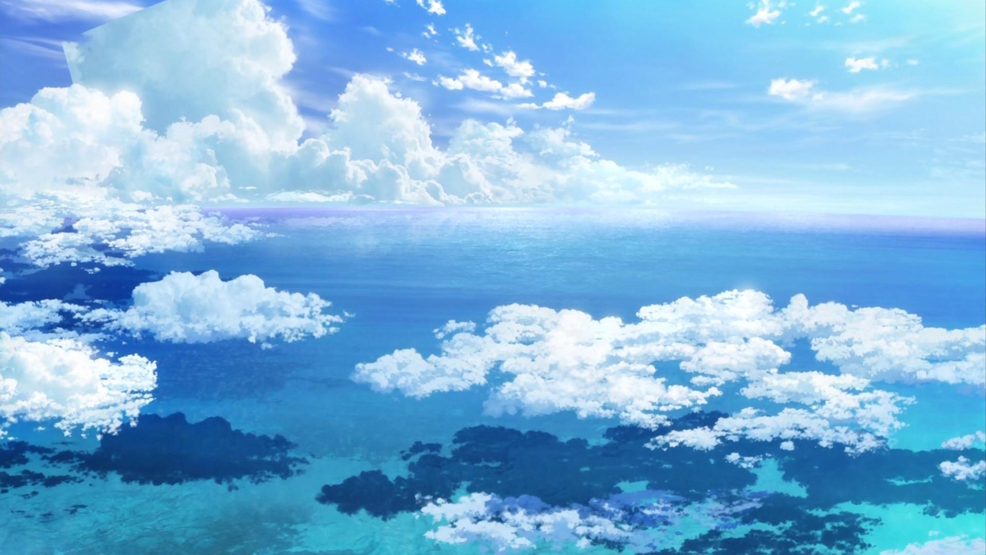 Blue Sky Anime Wallpapers - Wallpaper Cave