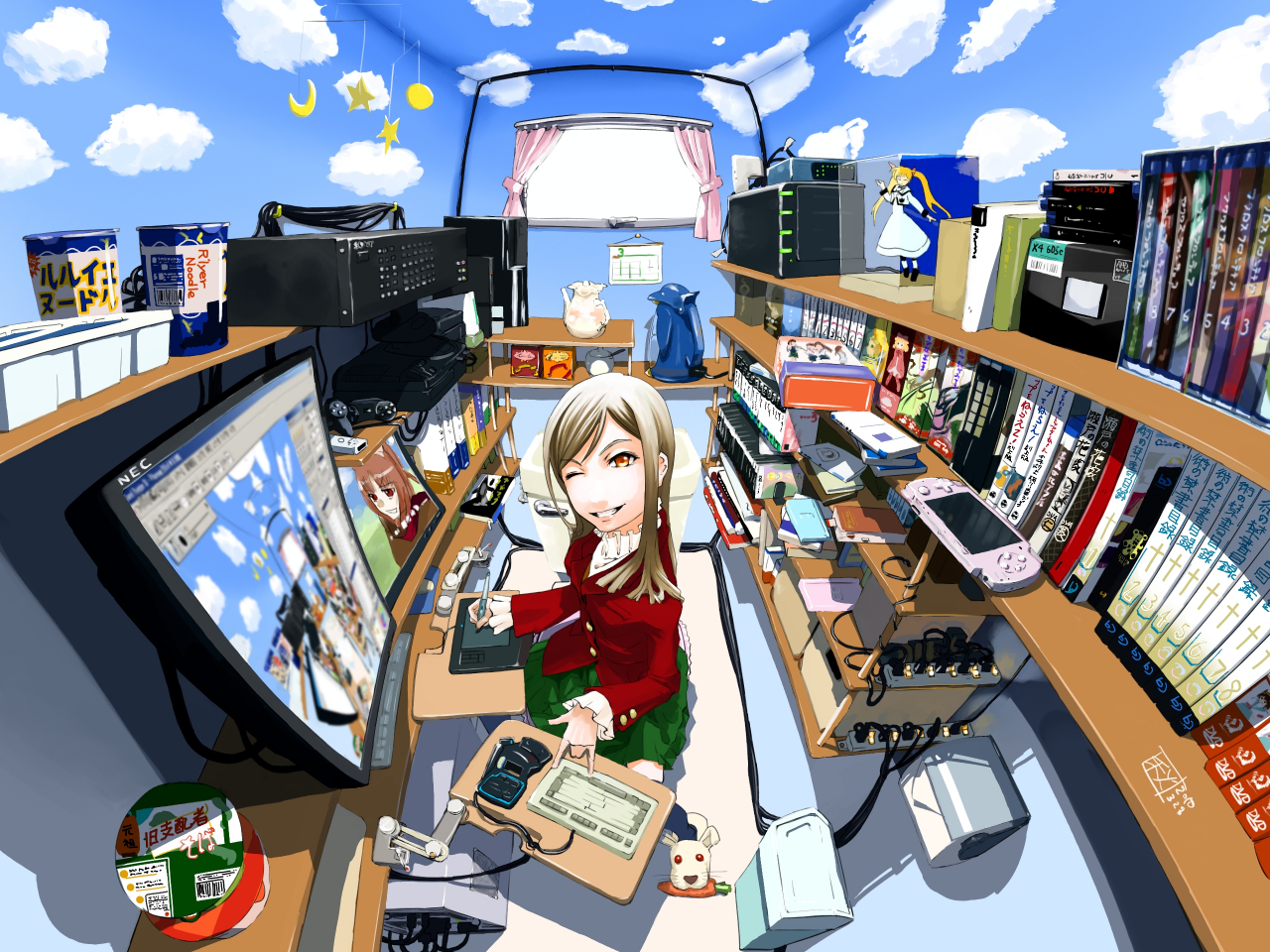 Anime Girl Gamer Wallpaperx960