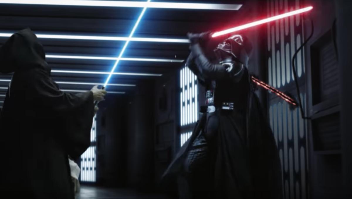 Kenobi vs Vader epic lightsaber duel remake is amazing