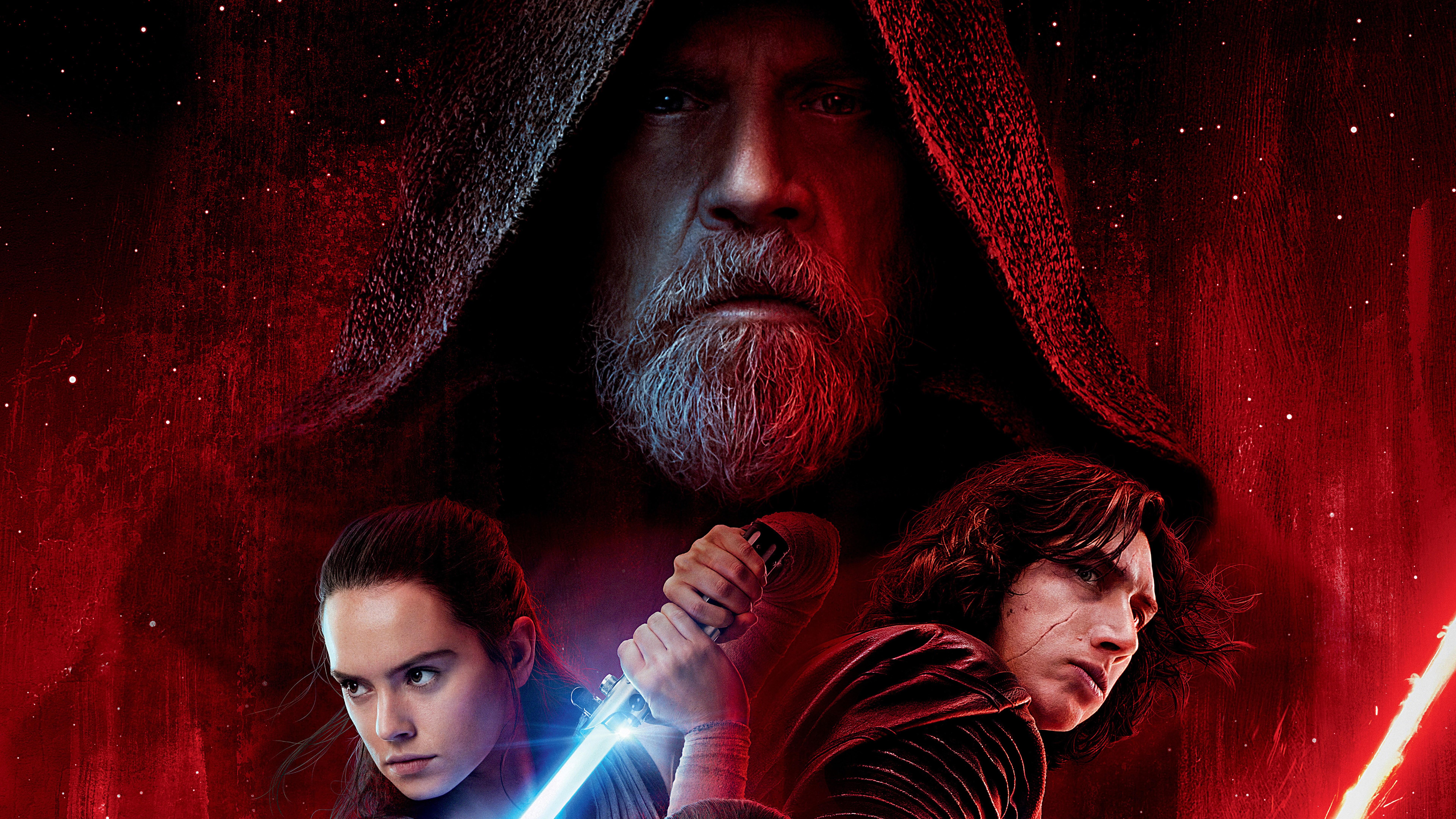 Luke Skywalker, Rey and Kylo Ren 8k Ultra HD Wallpaper