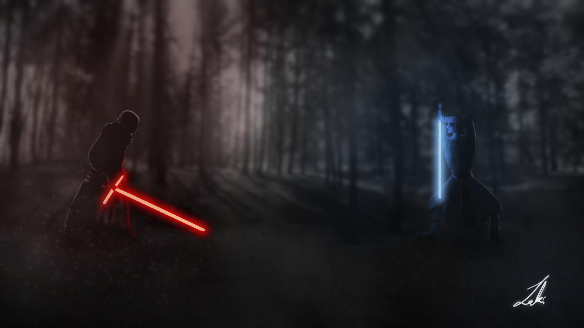 Kylo Ren Vs Rey Wallpapers Wallpaper Cave