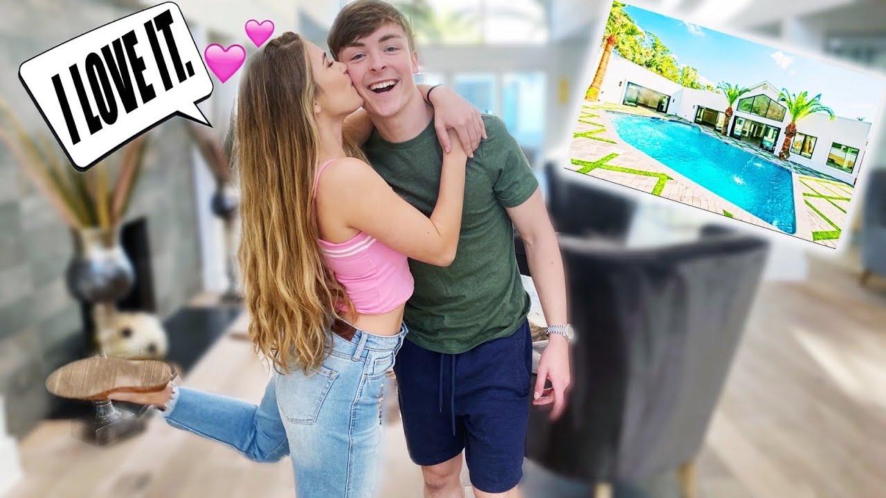 SURPRISING MY GIRLFRIEND WITH HER DREAM HOME!! (sike)