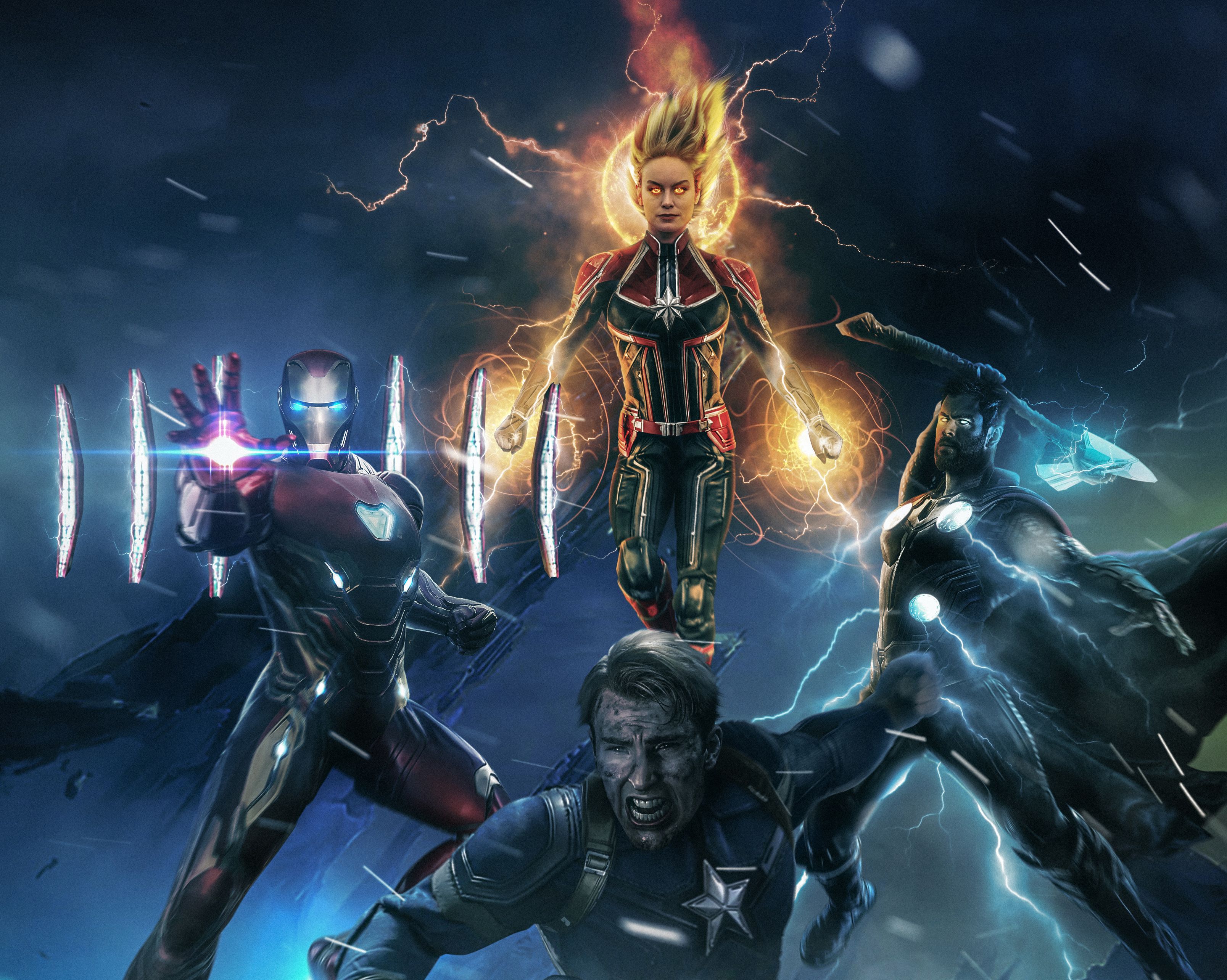 Captain Marvel and The Avengers Wallpaper and Free