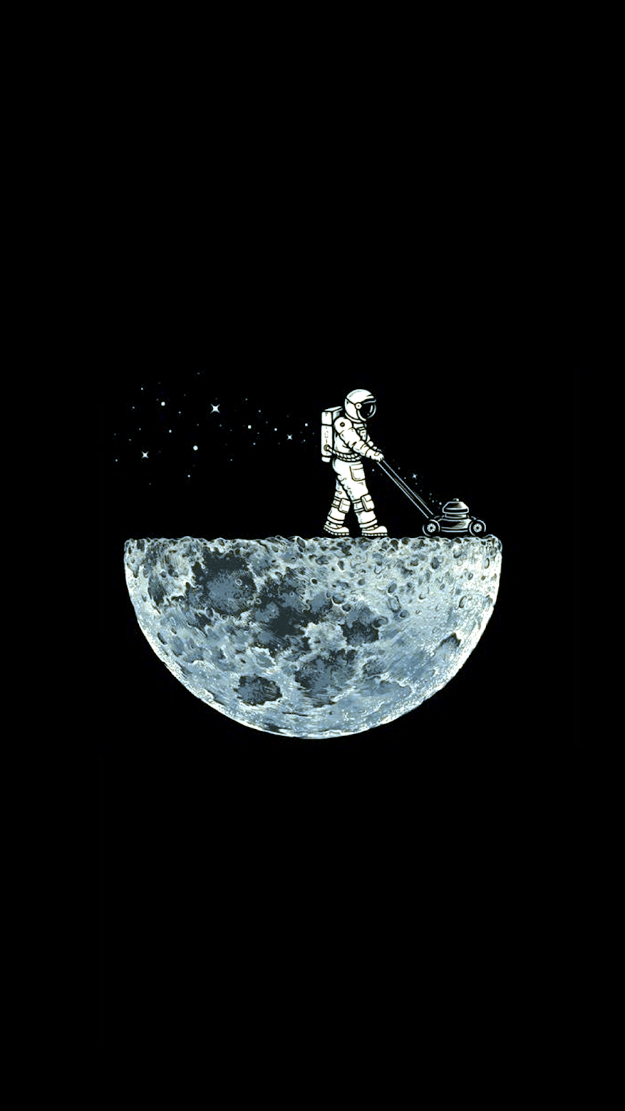 Astronaut Moon Lawnmower (Saving battery for Amoled display) #wallpaper #iphone #android. Astronaut wallpaper, Astronaut art, Wallpaper space