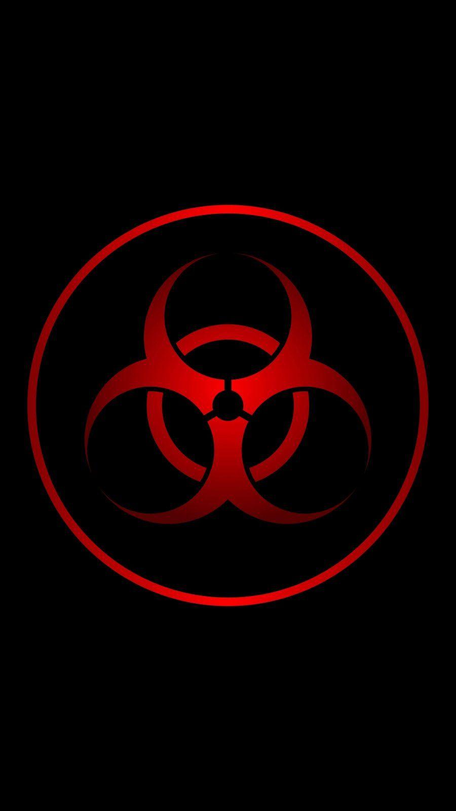 Red Biohazard iPhone Wallpaper. Android wallpaper black