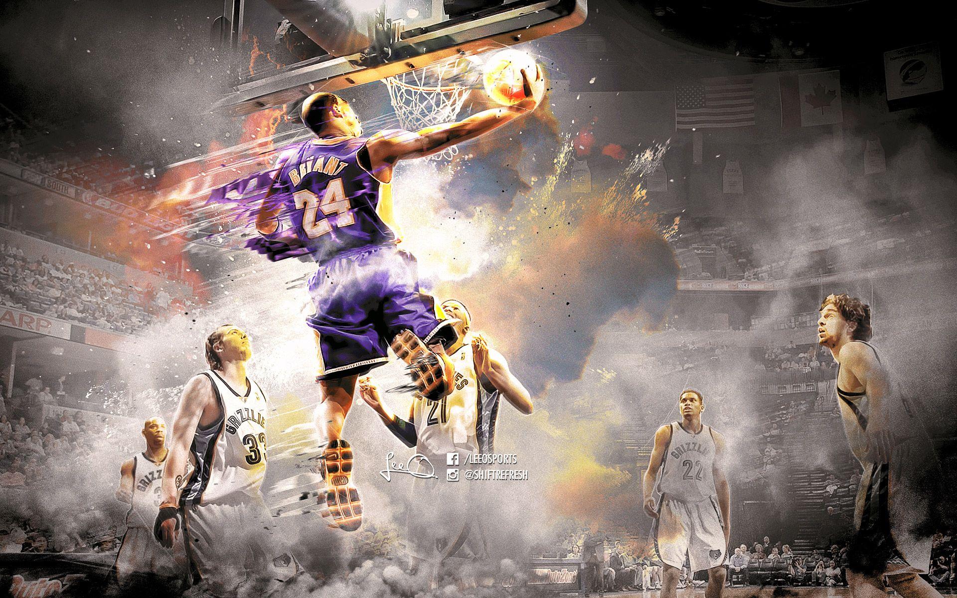 Kobe Bryant animated painting [ Engine], Kobe Bryant Art HD wallpaper