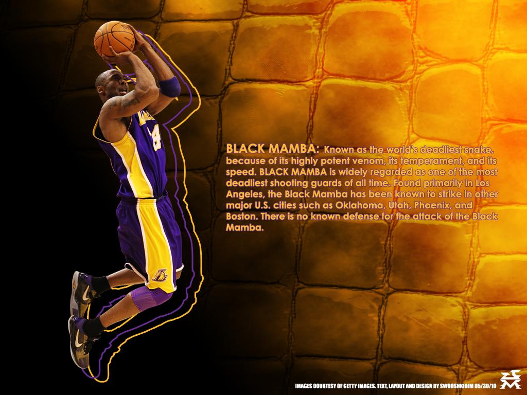 The Black Mamba. Kobe Bryant Desktop Wallpaper 1024 x 768