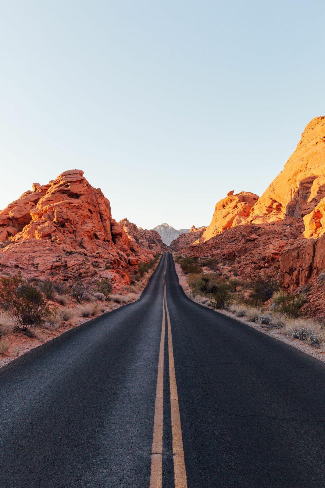 The long road aheadada desert. Beautiful