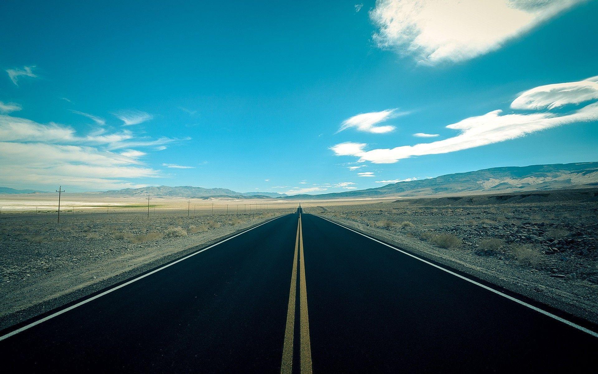Long desert road