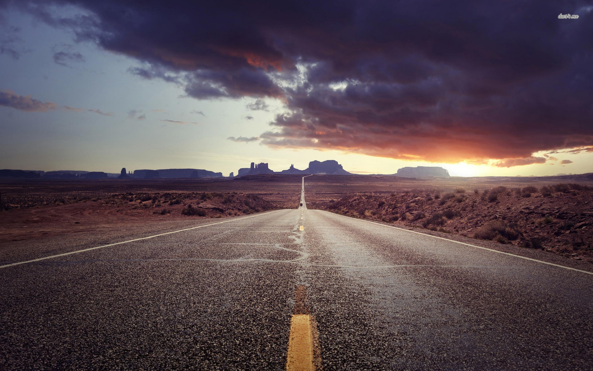 Long road in the desert wallpaper wallpaper