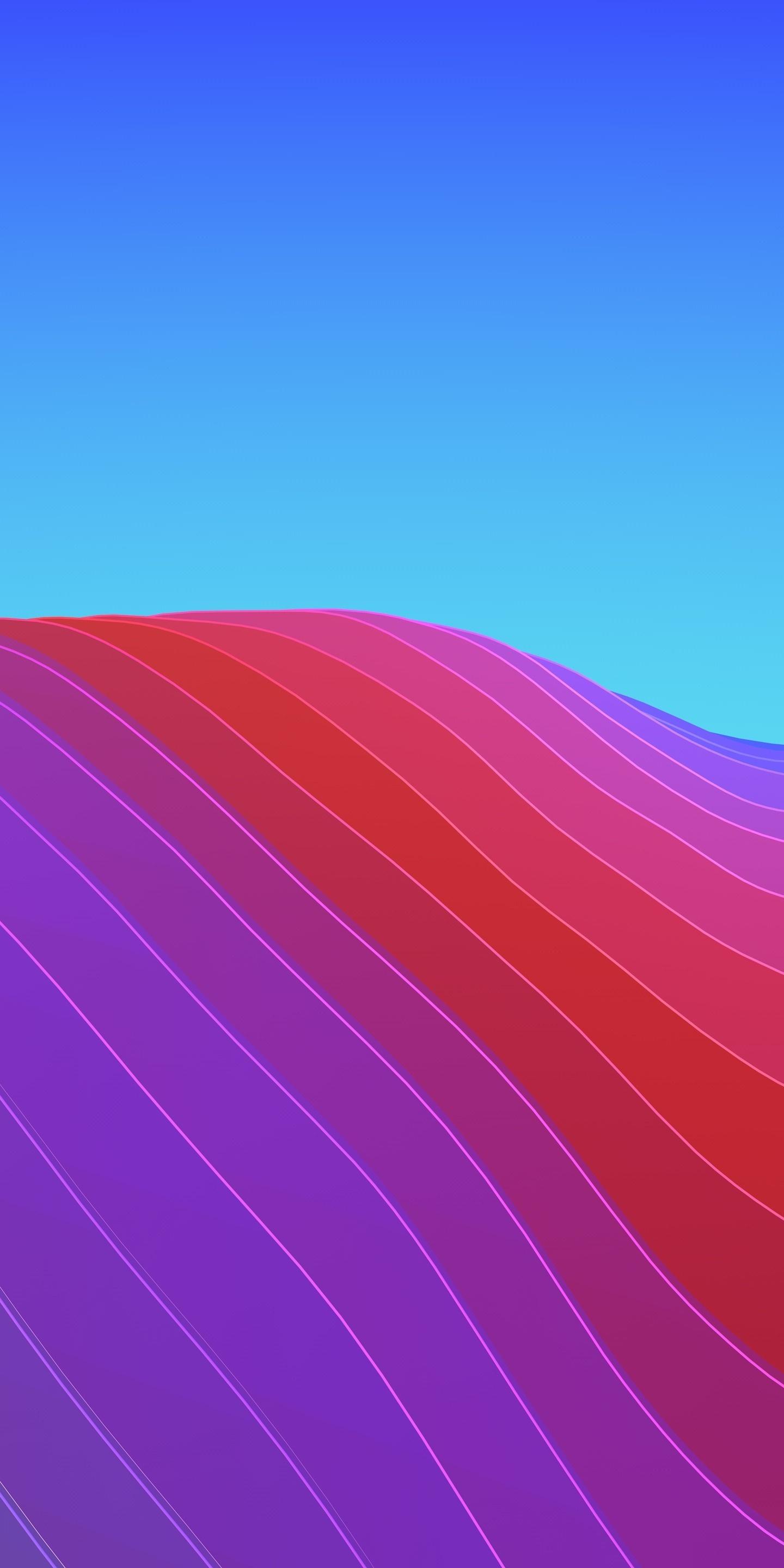 Download 1440x2880 wallpaper waves, abstract, gradient, ios