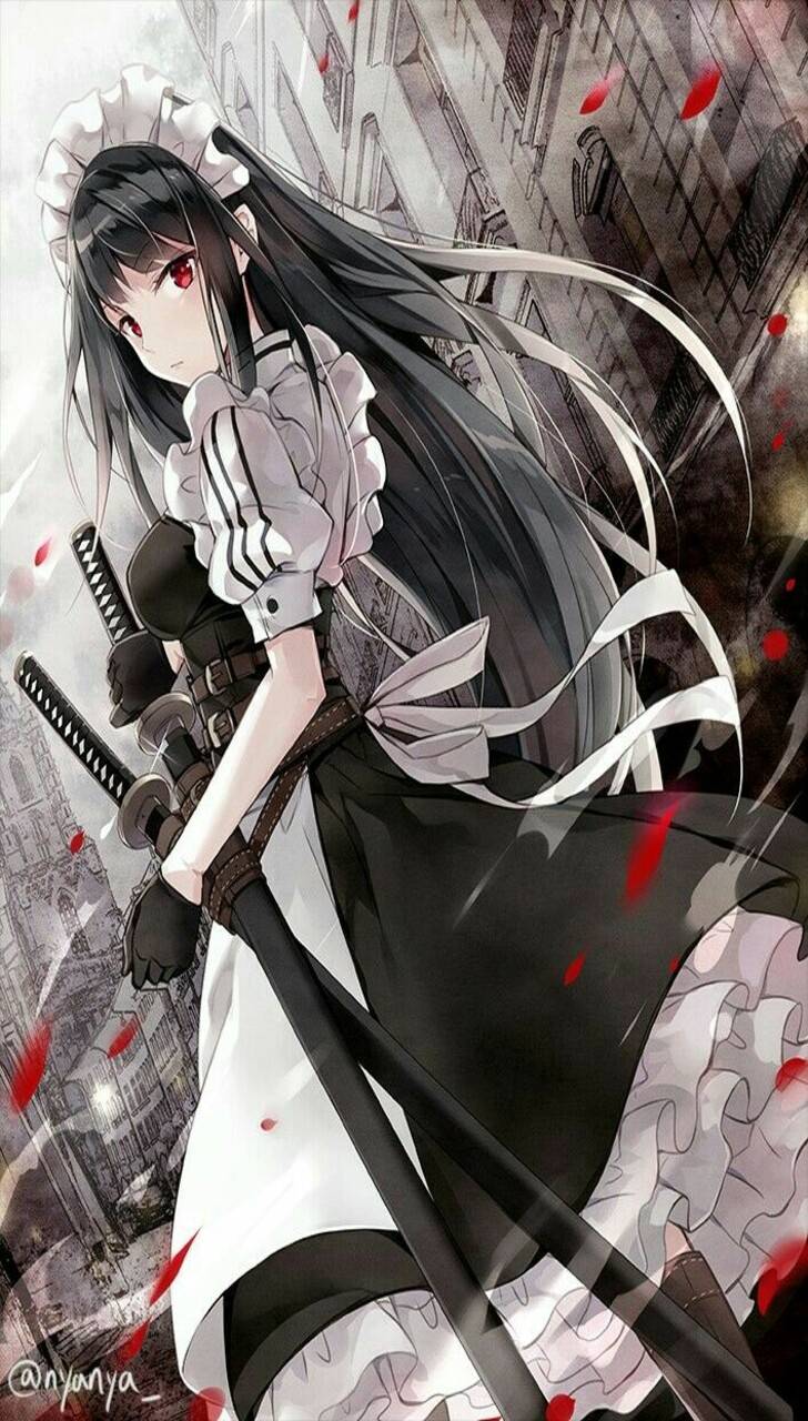 anime girl with sword wallpaper