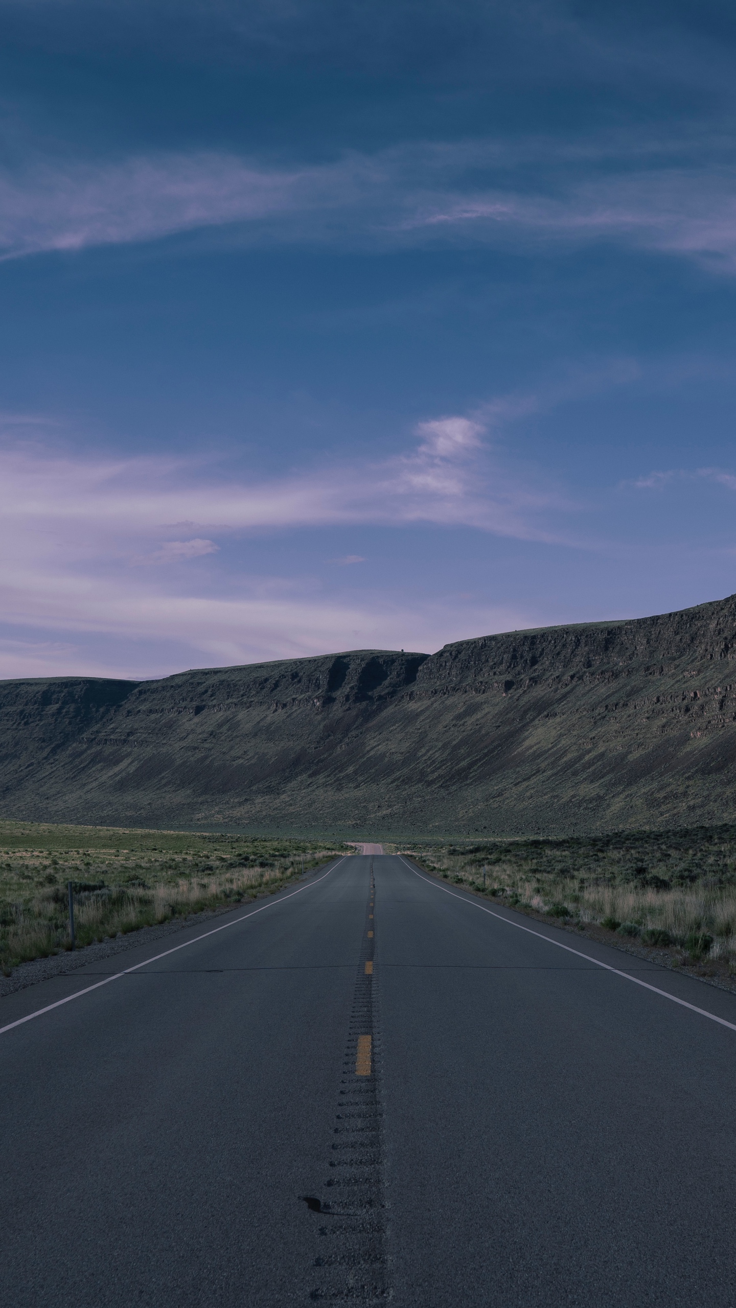 Download wallpaper 1440x2560 road, highway, mountains