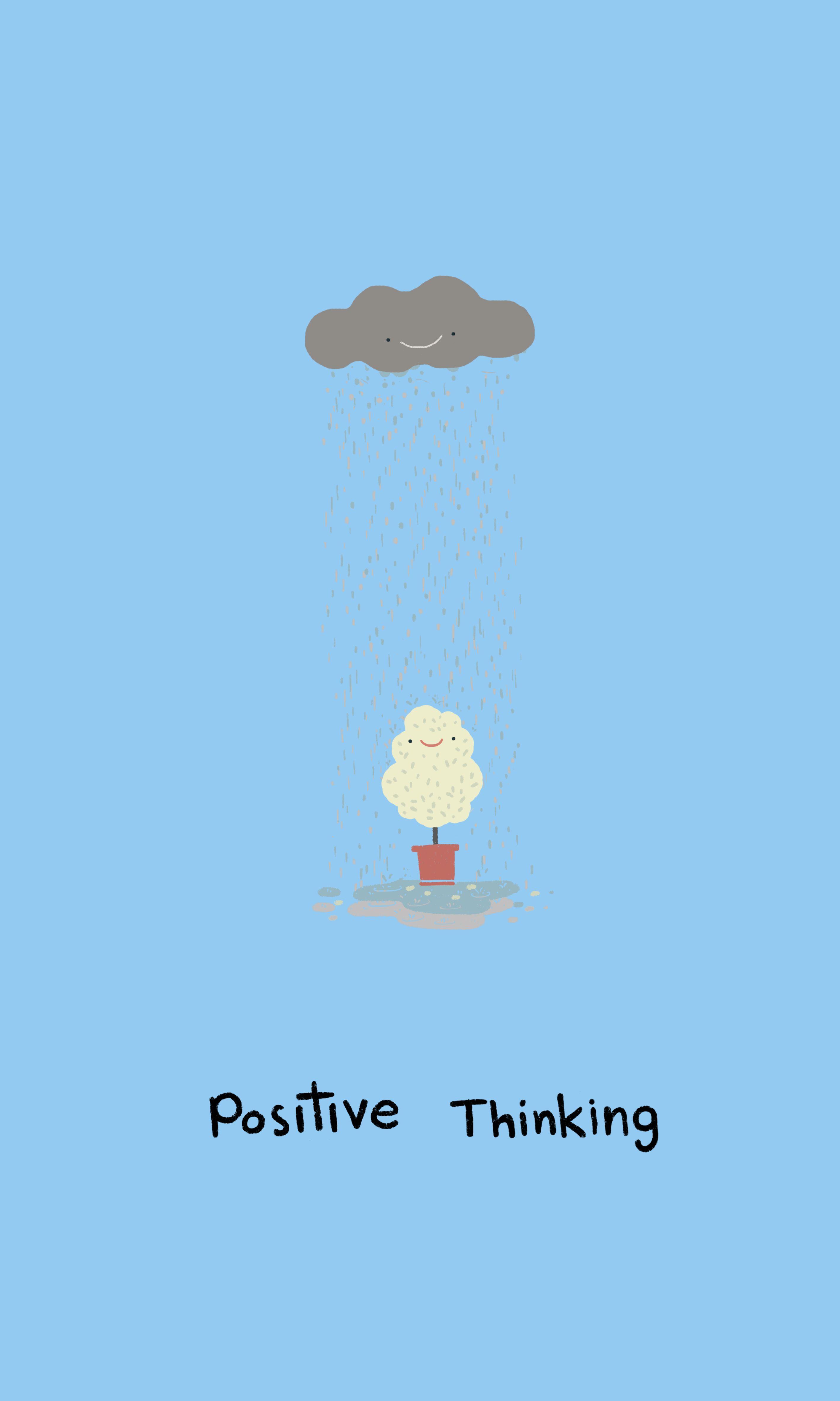 Positive Thinking Wallpaper in Illustrator