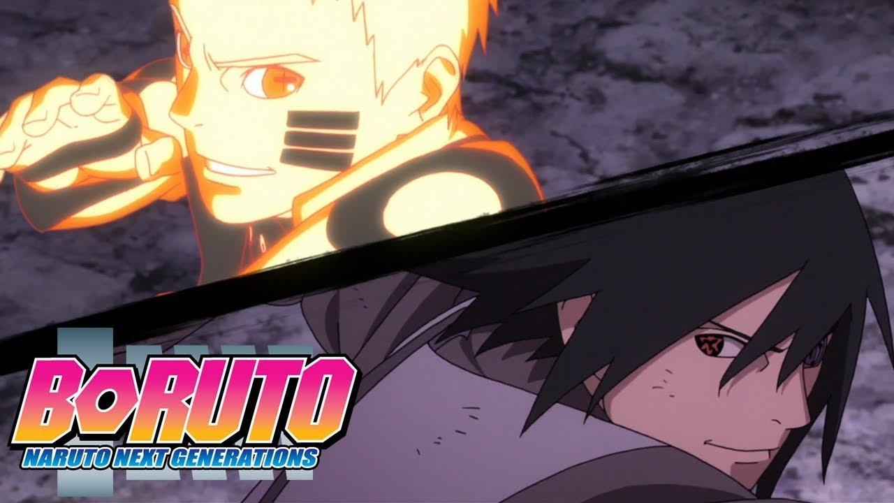 Naruto and Sasuke vs Momoshiki. Boruto: Naruto Next Generations