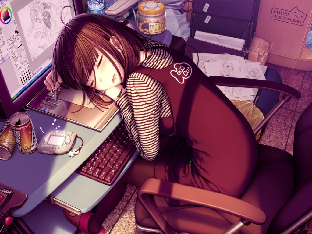 Hd anime wallpaper gaming girl Chrome Web