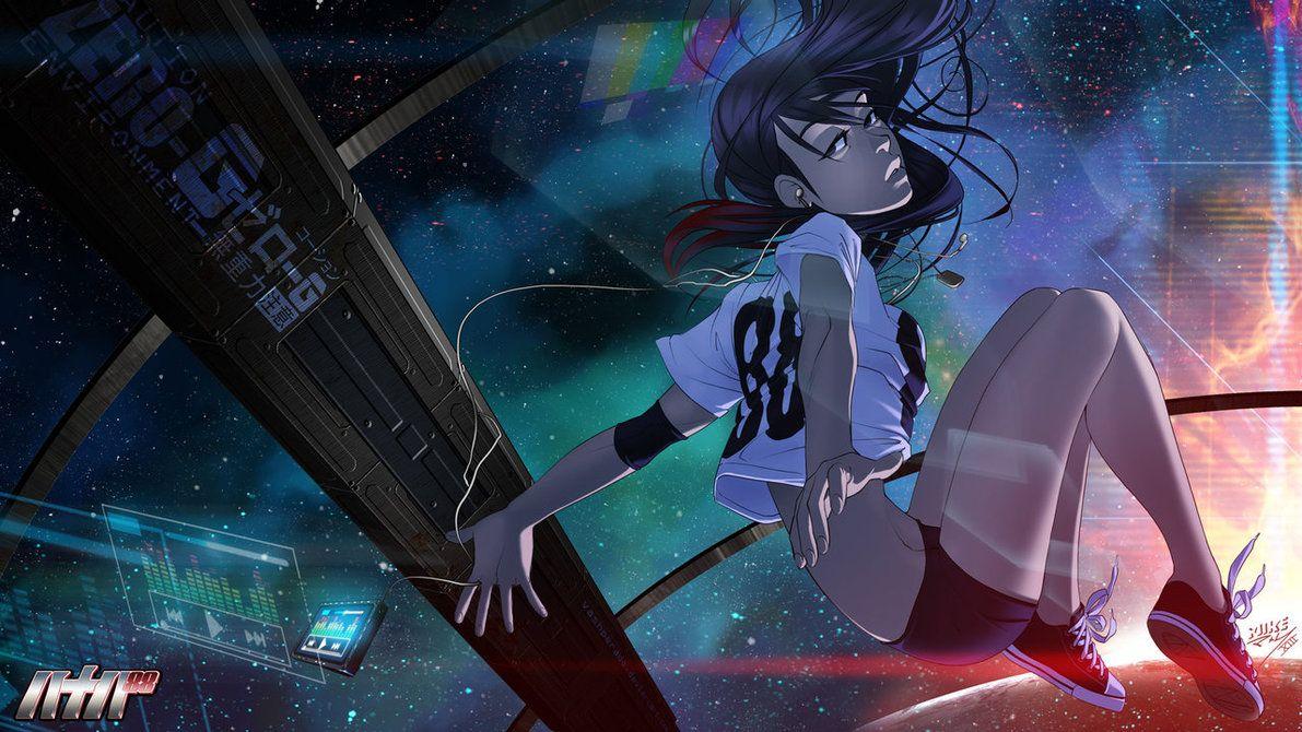Anime Space Girl Wallpaper Free Anime Space Girl
