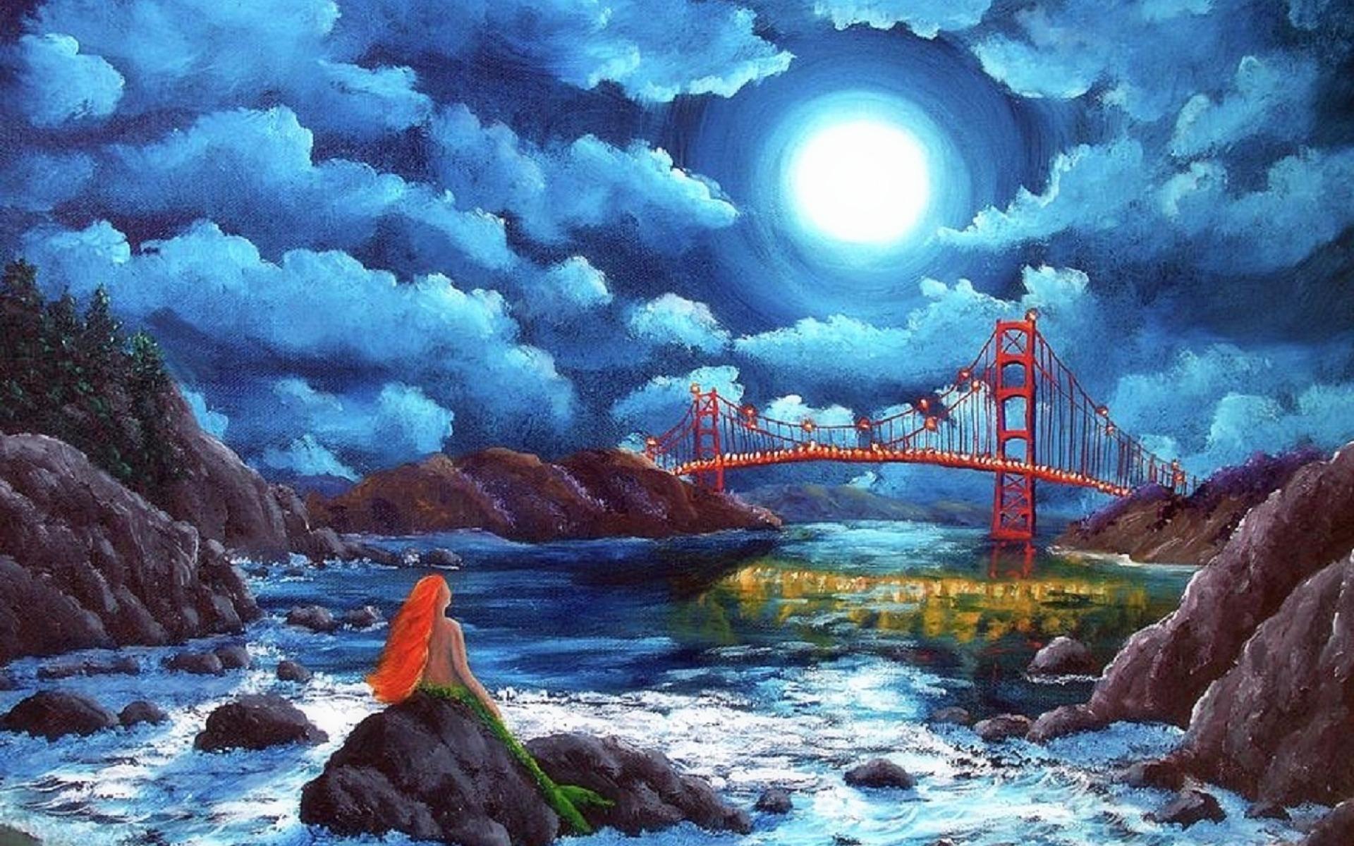 Golden Gate Bridge Mermaid wallpaper. Golden Gate Bridge