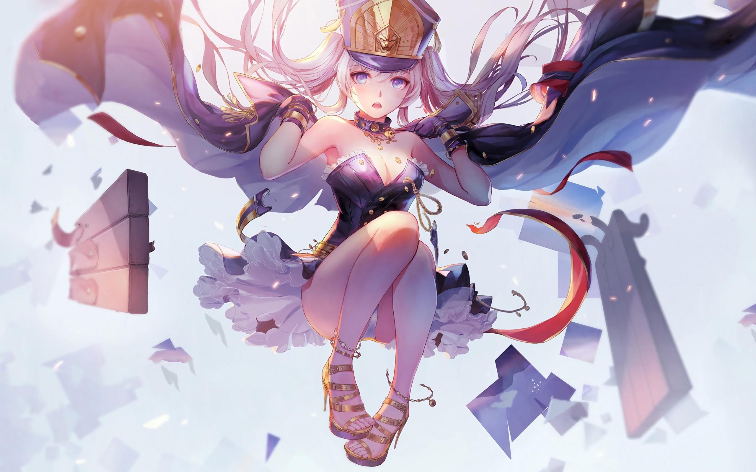 Download 2560x1600 wallpaper hatsune miku, jump, anime girl