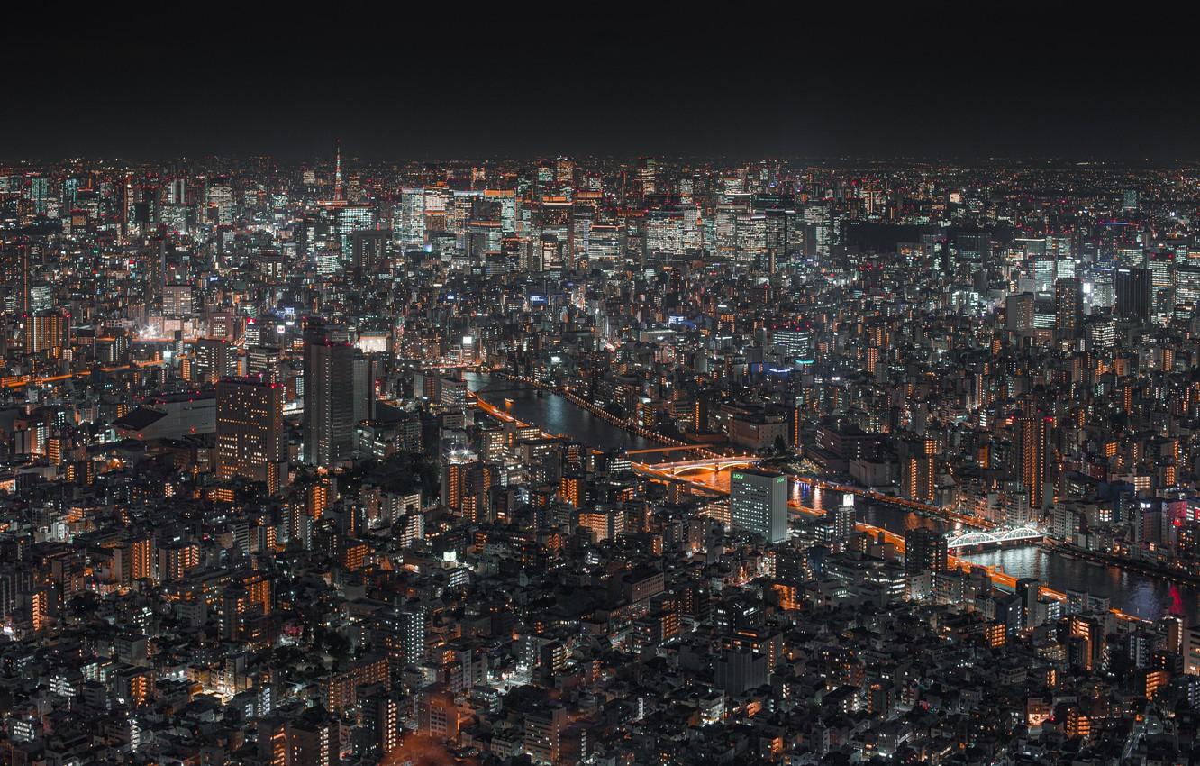 Wallpaper city, lights, Tokyo, Japan, buildings