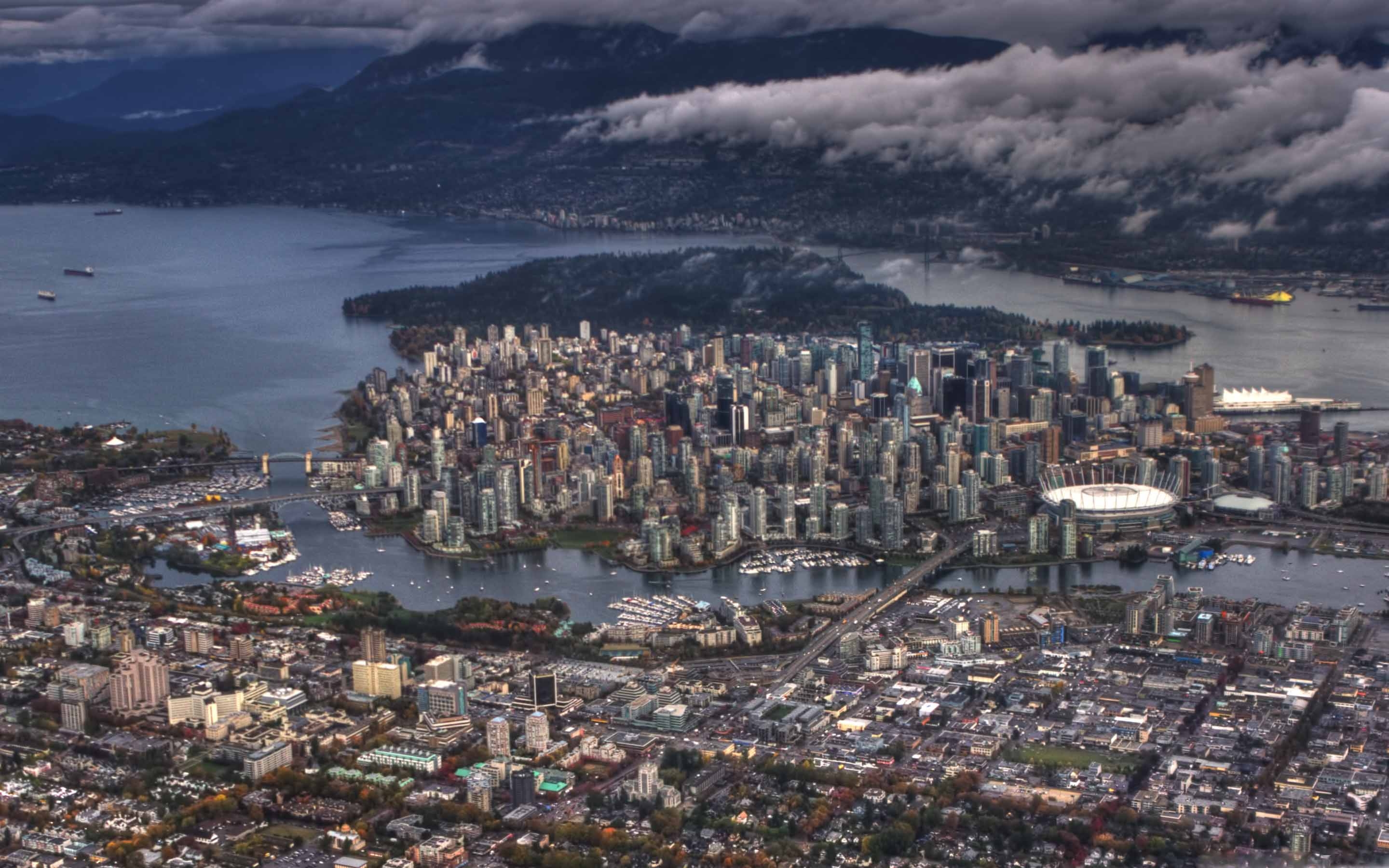 Vancouver Aerial View Mac Wallpaper Download