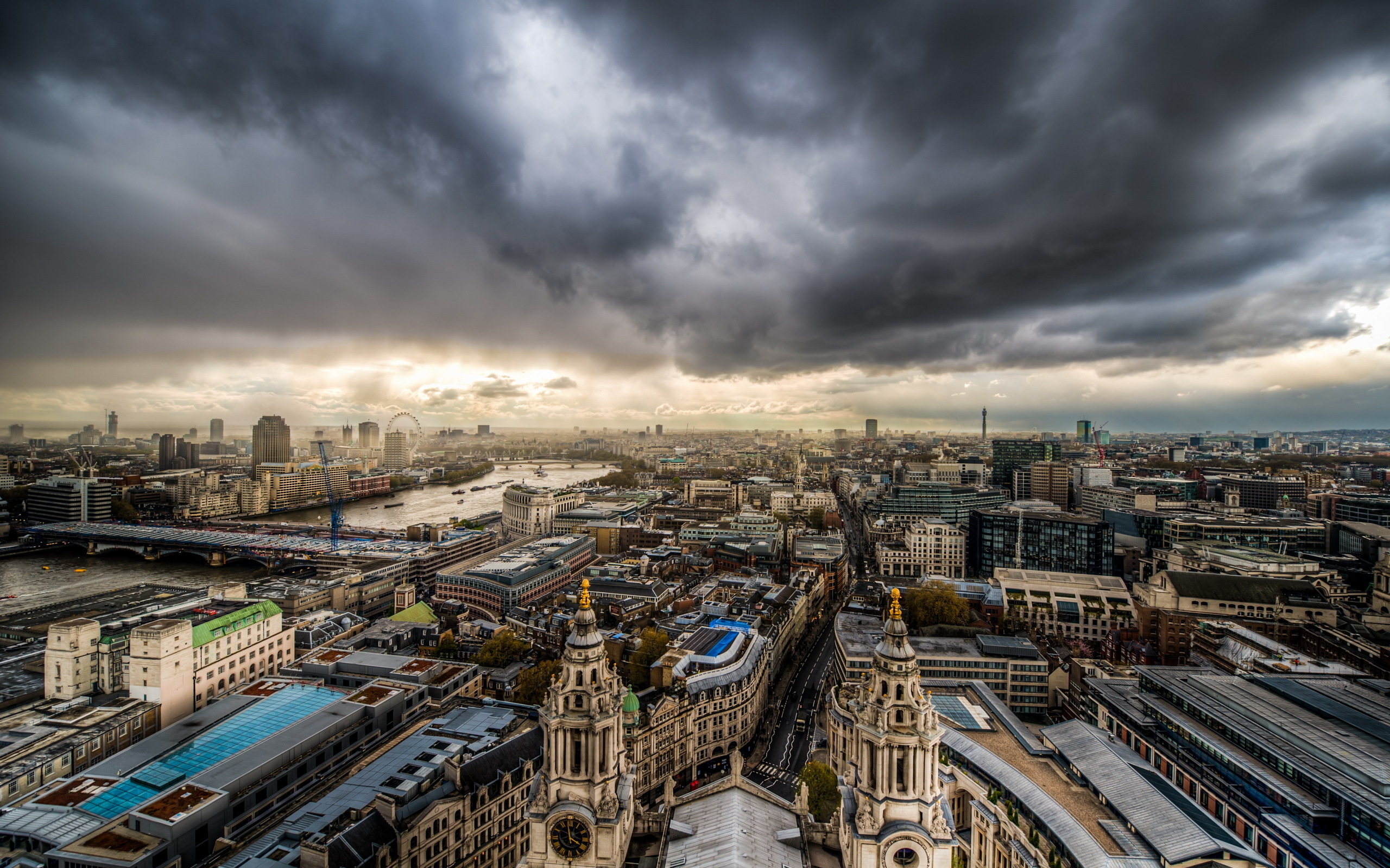 London, Cityscape, Panorama, Architecture, Aerial View