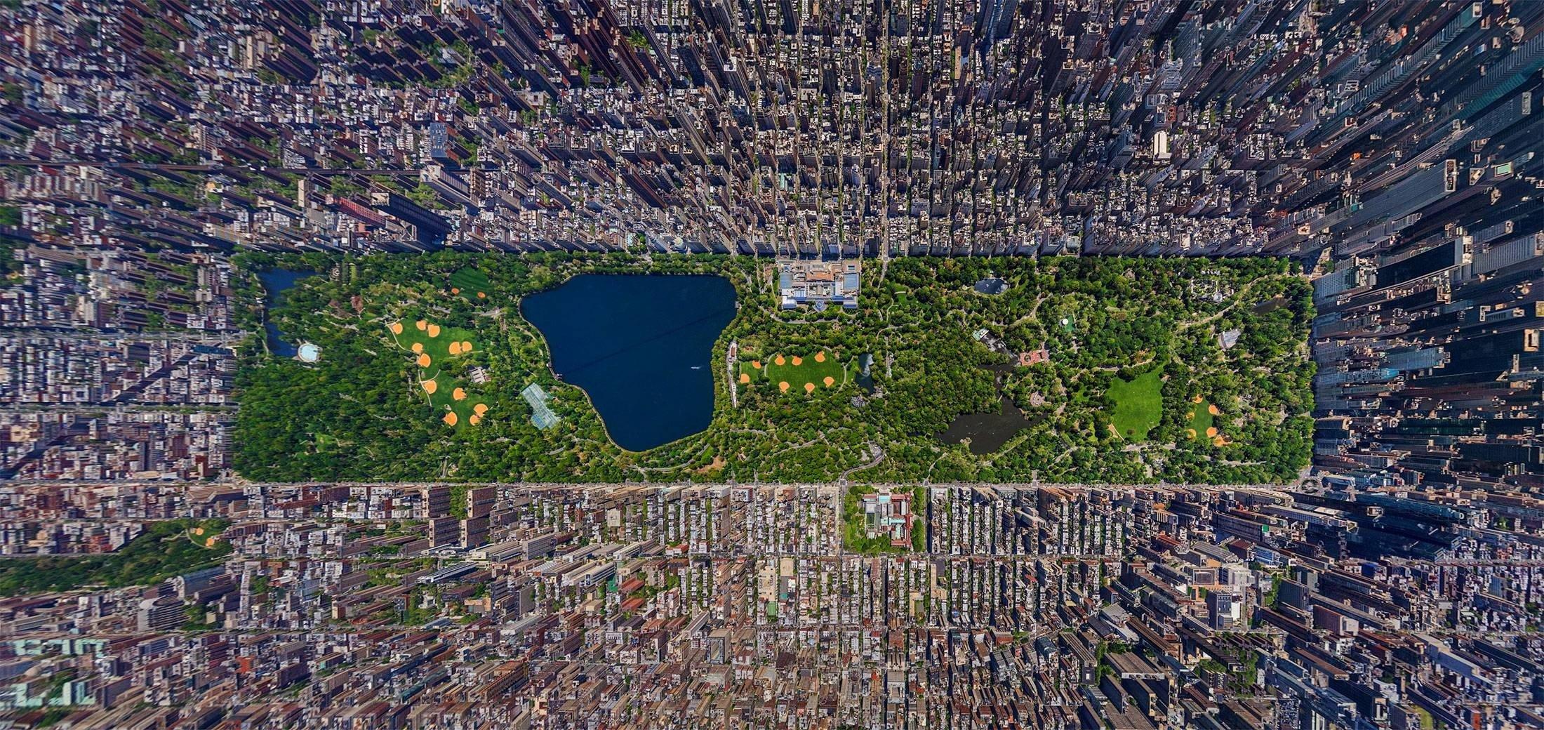 aerial view, New York City, Cityscape, USA, Central Park