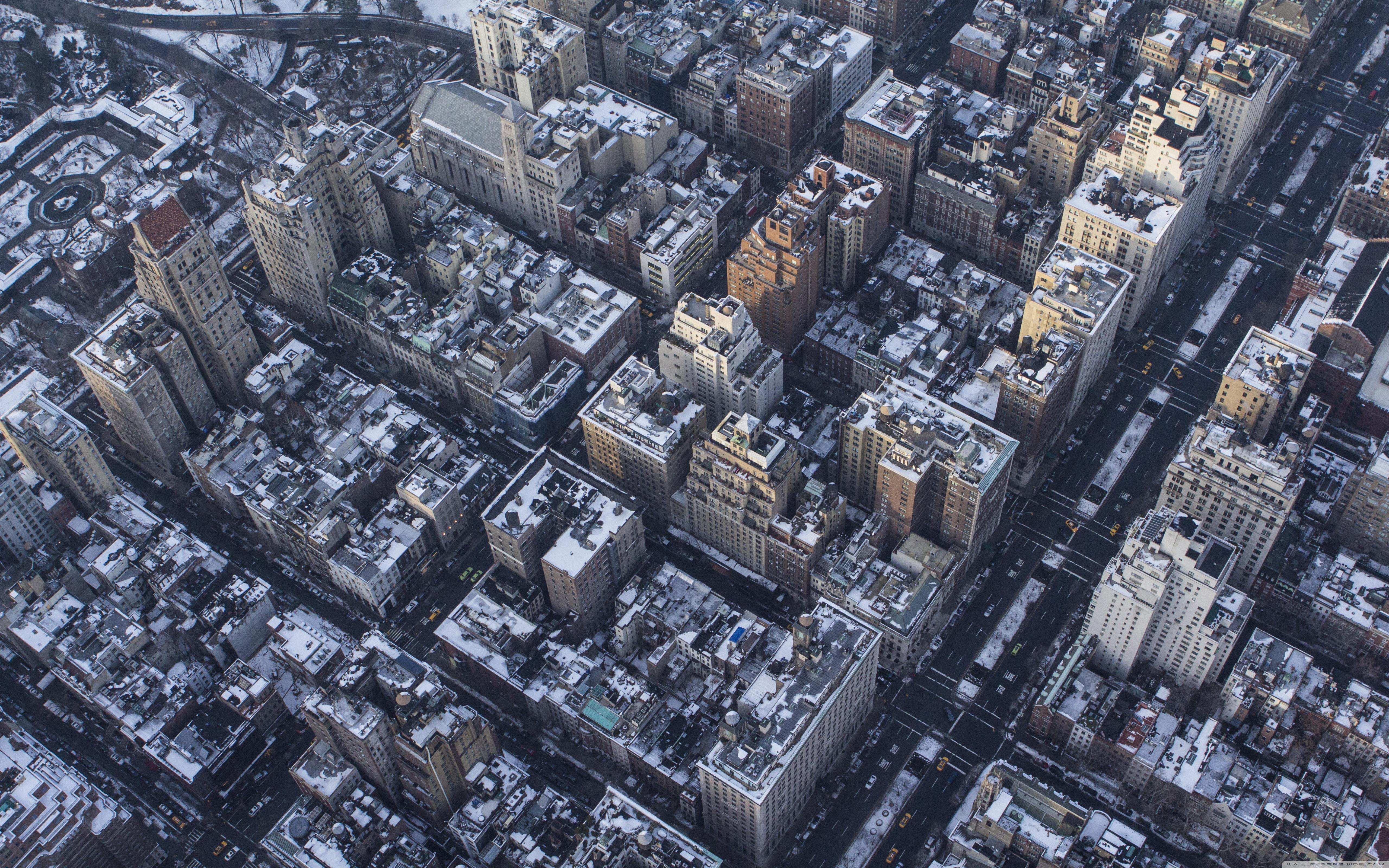 New York City Buildings Aerial View Ultra HD Desktop