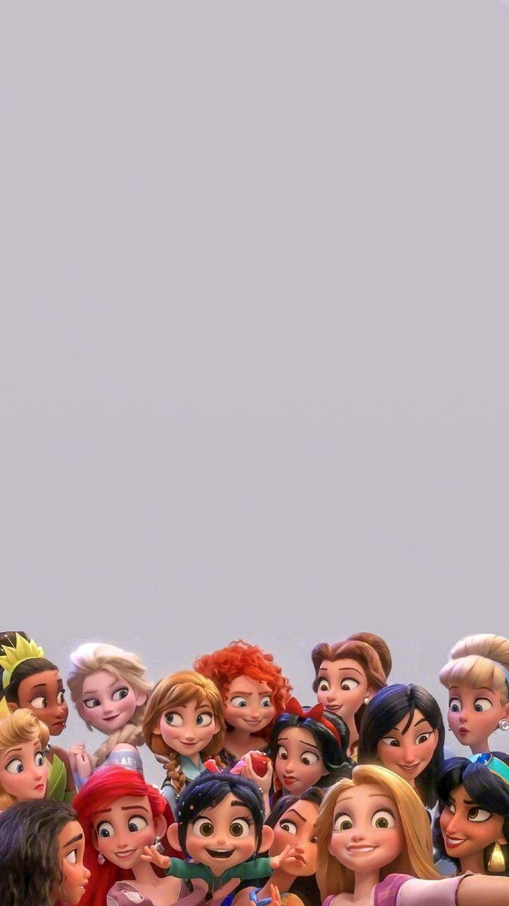 Vanellope With All The Disney Princesses In Wreck It Ralph