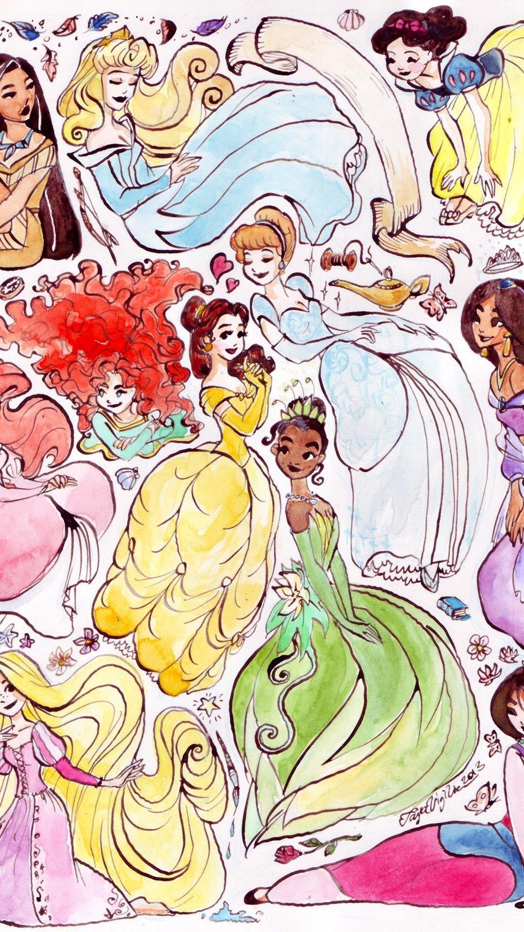 Disney Princesses iPhone Wallpaper Free Disney