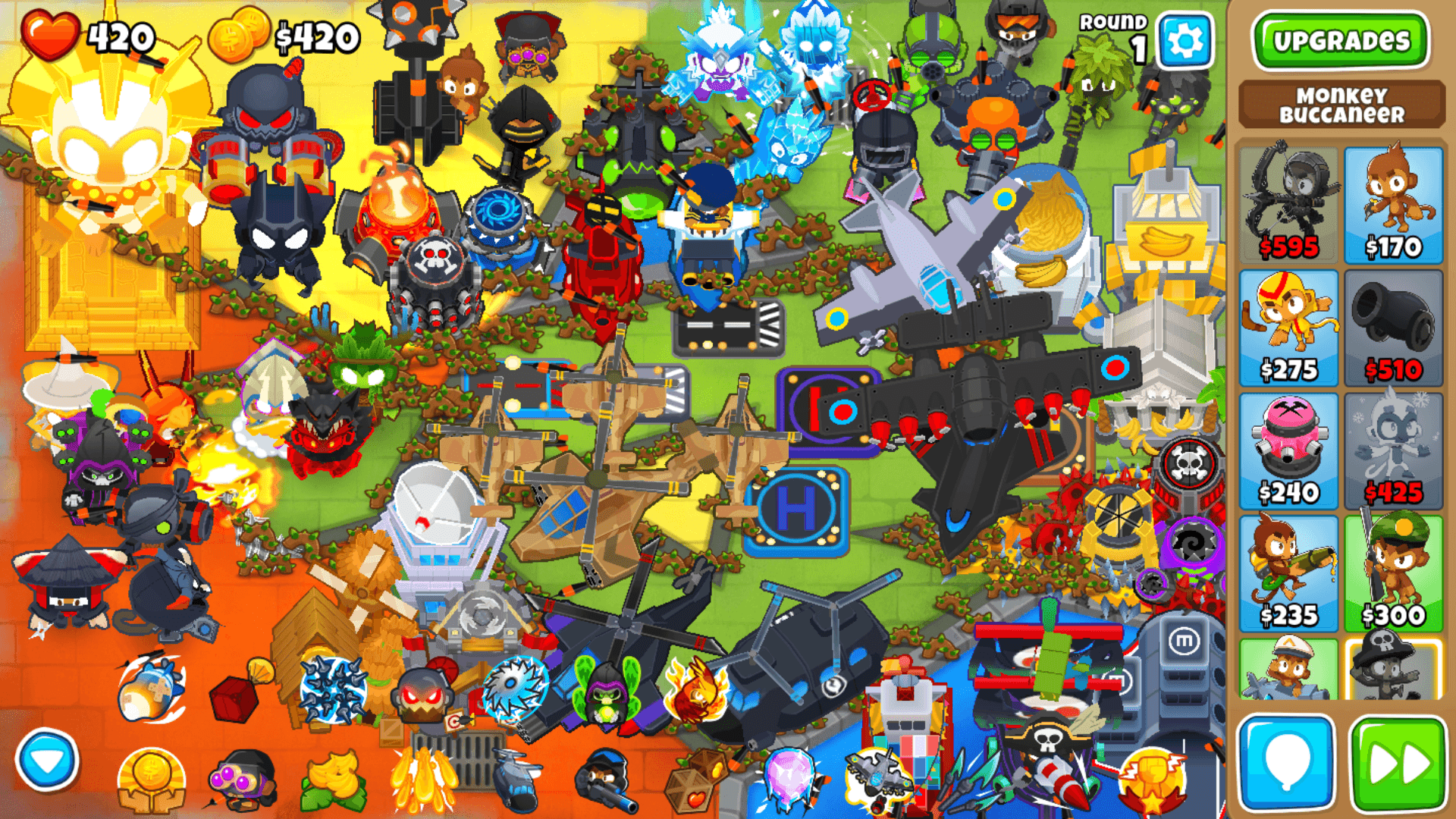 bloons tower defense 5 highest round