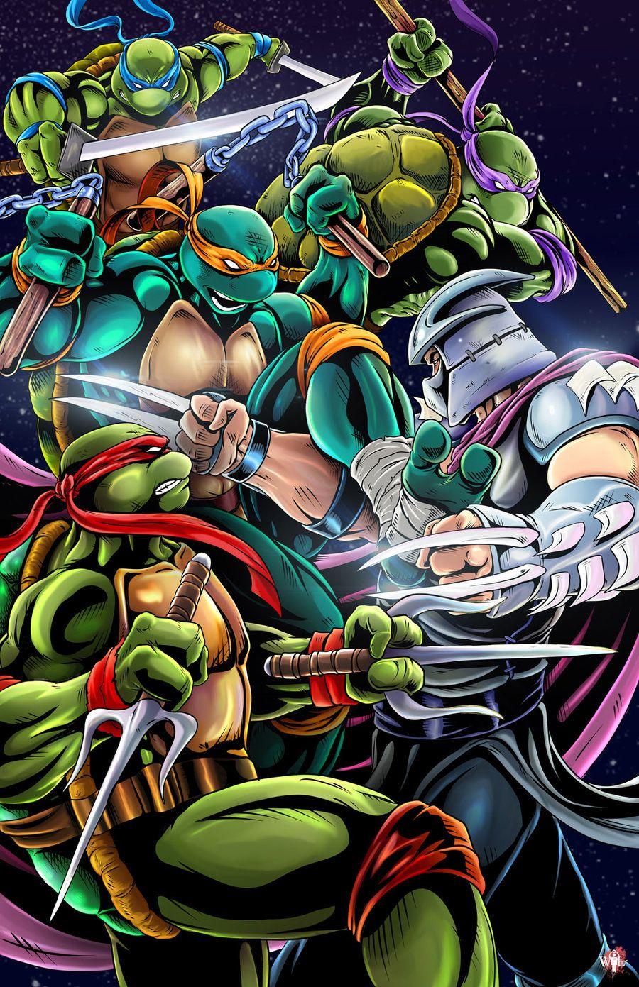 TMNT vs Shredder by Wil Woods. Teenage ninja turtles, Ninja