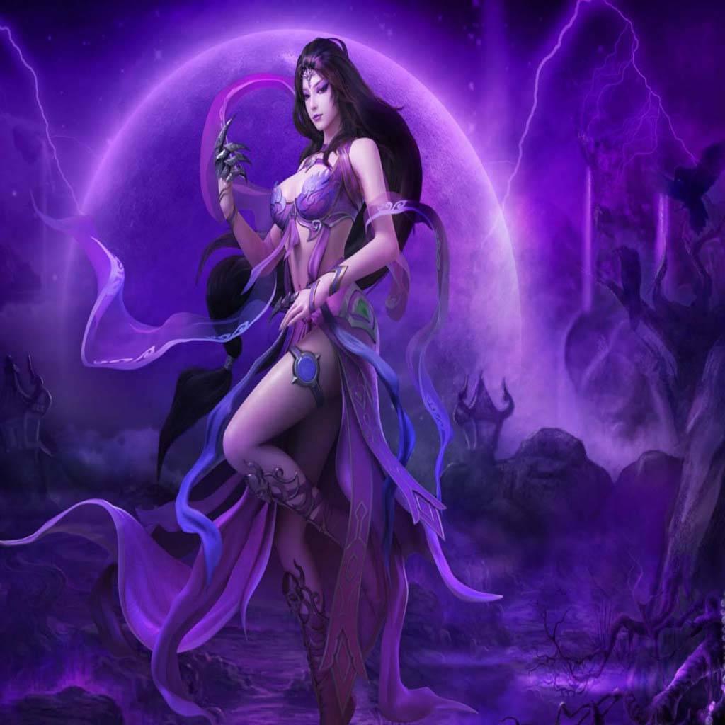 Purple Fantasy Girl wallpaper