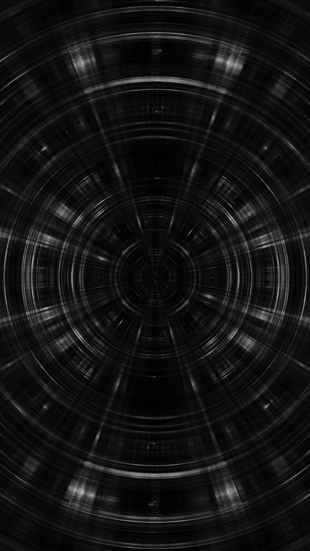 Psychic Circle Abstract Dark Pattern Bw iPhone 8 Wallpapers