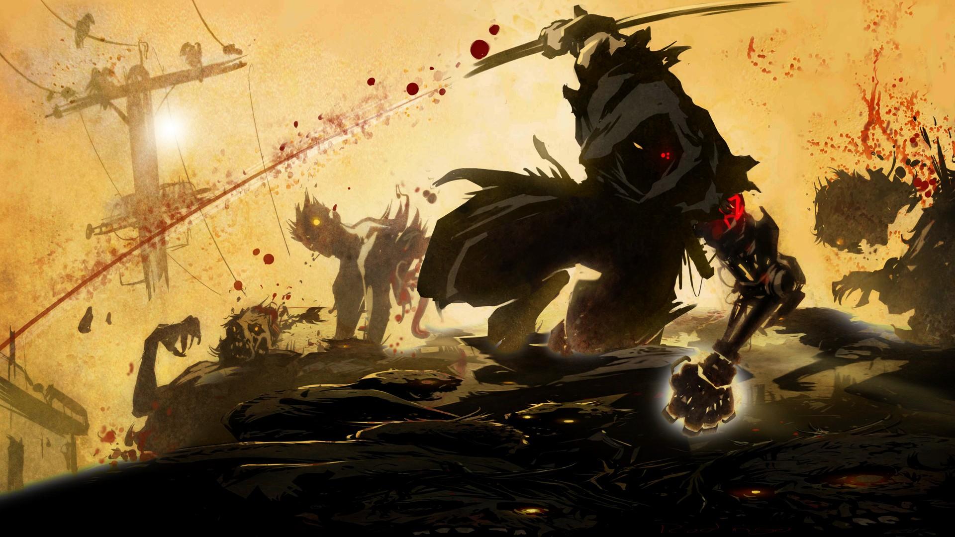 Ninja Gaiden Z videogames anime warrior dark zombies blood wallpaperx1080