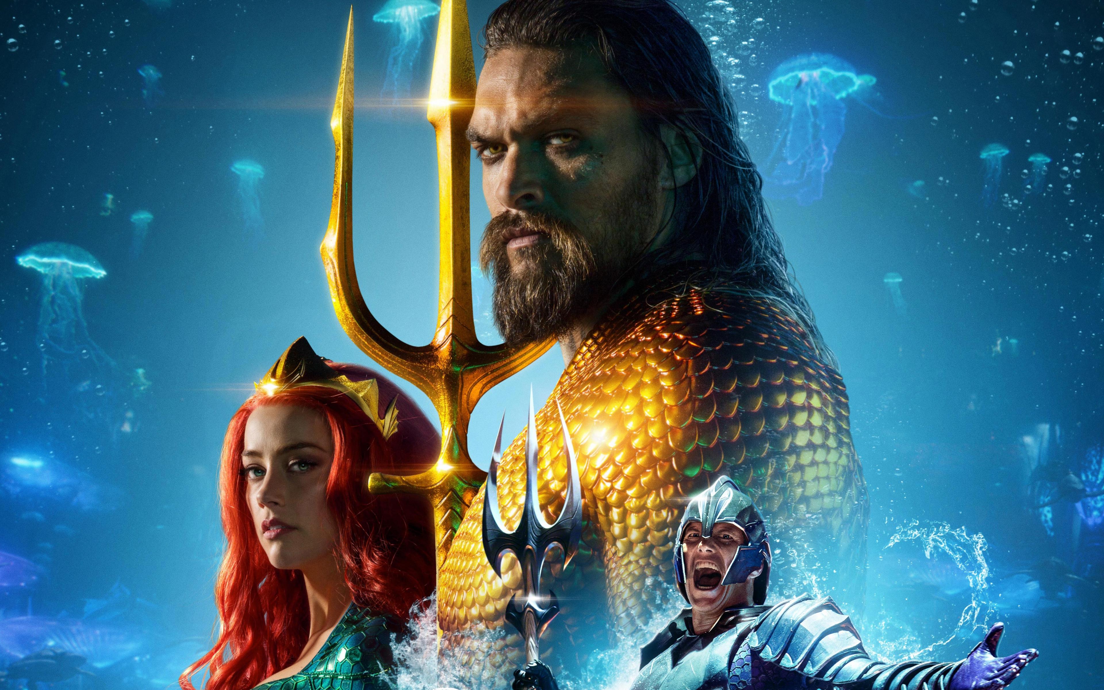 Download 3840x2400 wallpaper jason momoa, movie, mera, aquaman