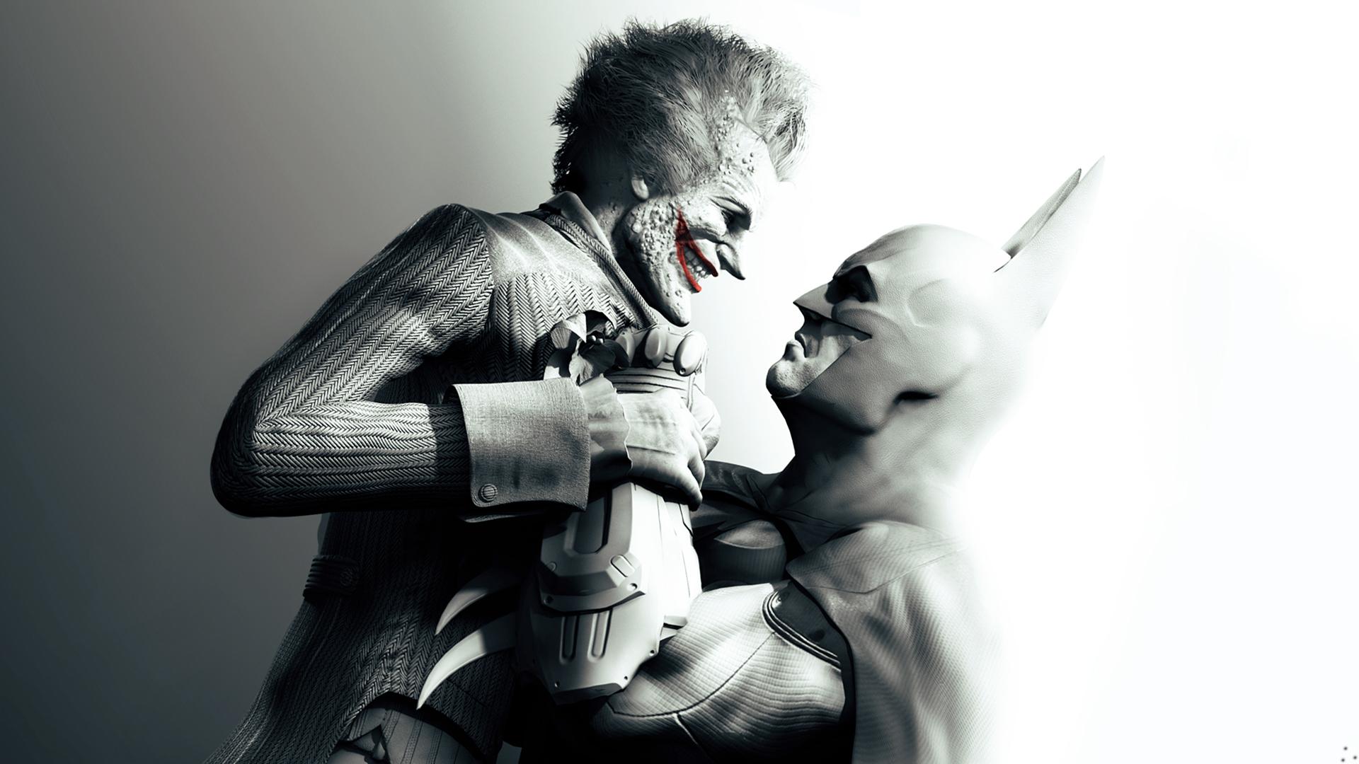 Batman Fighting Joker Desktop Wallpaper