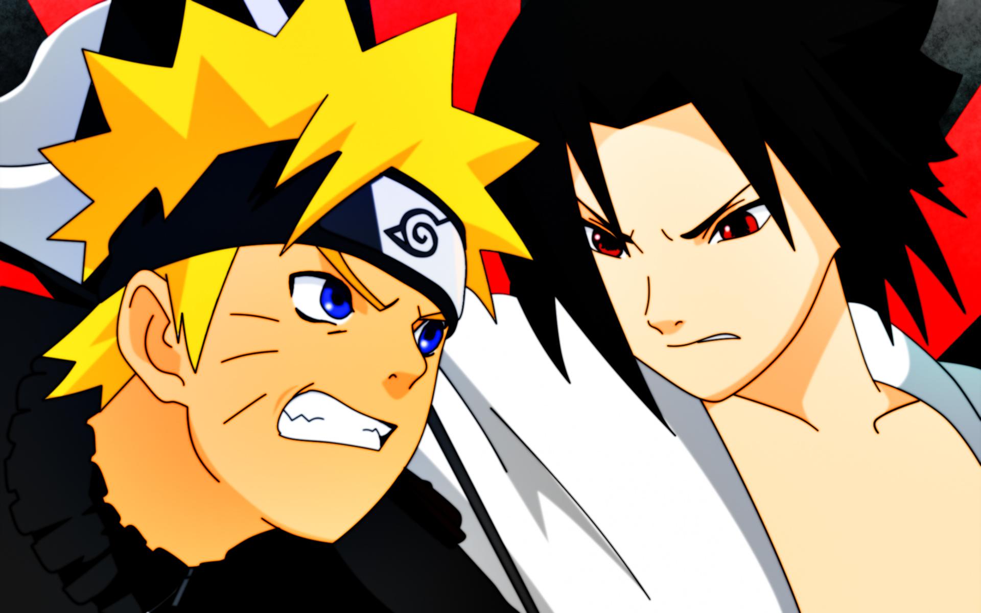 Naruto Vs Sasuke Fighting HD Desktop Wallpaper
