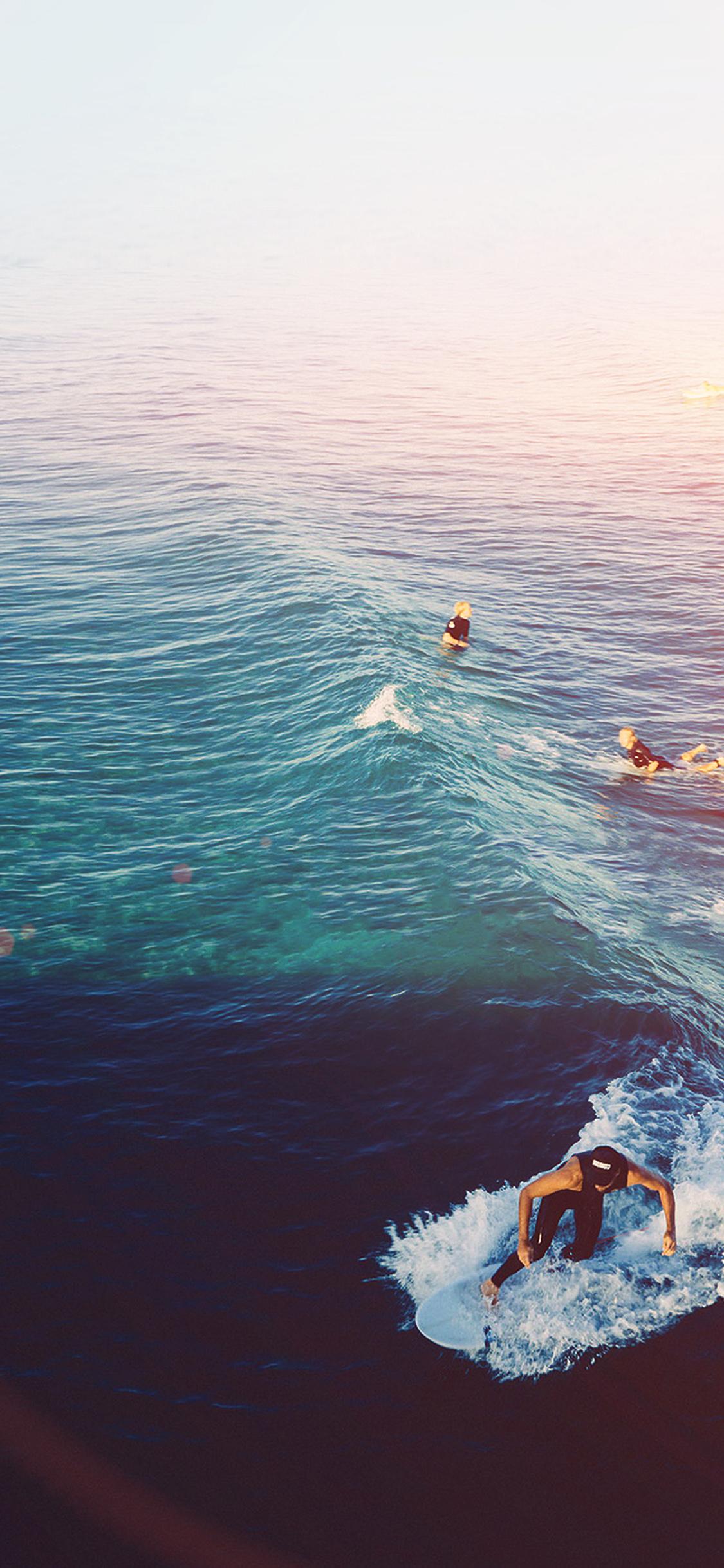 iPhone X wallpaper. surfing wave summer sea ocean flare