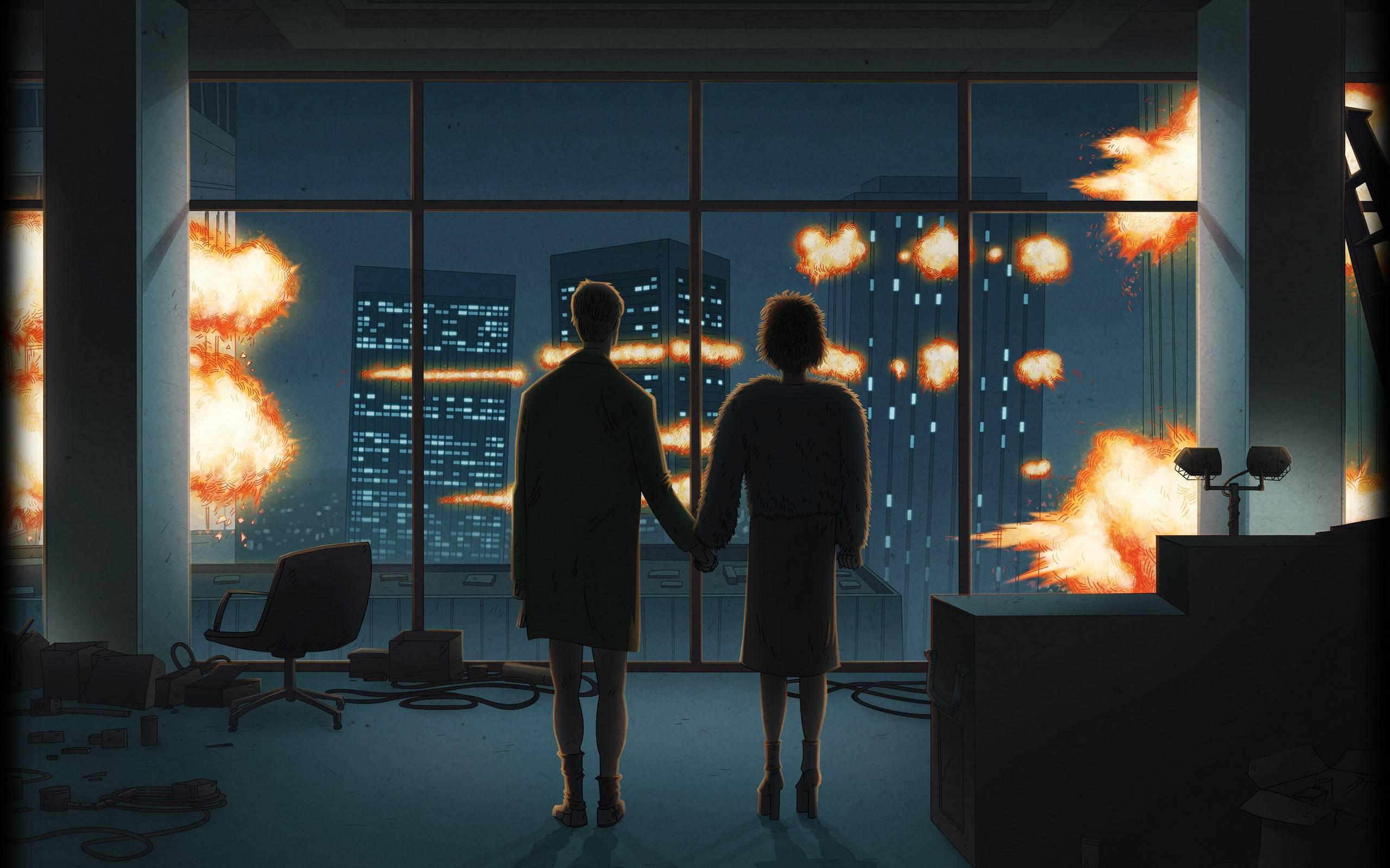 End Explosions Fight Club Wallpaperx1600